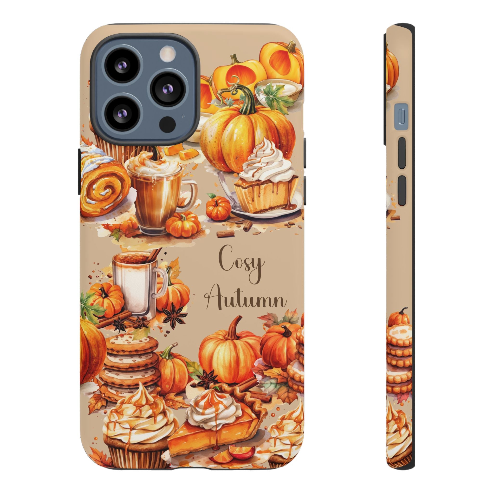 Cozy Autumn Phone Case, Fall Aesthetic Case, Seasonal Decor, Gift for Her, Pumpkin Spice Lover Gift