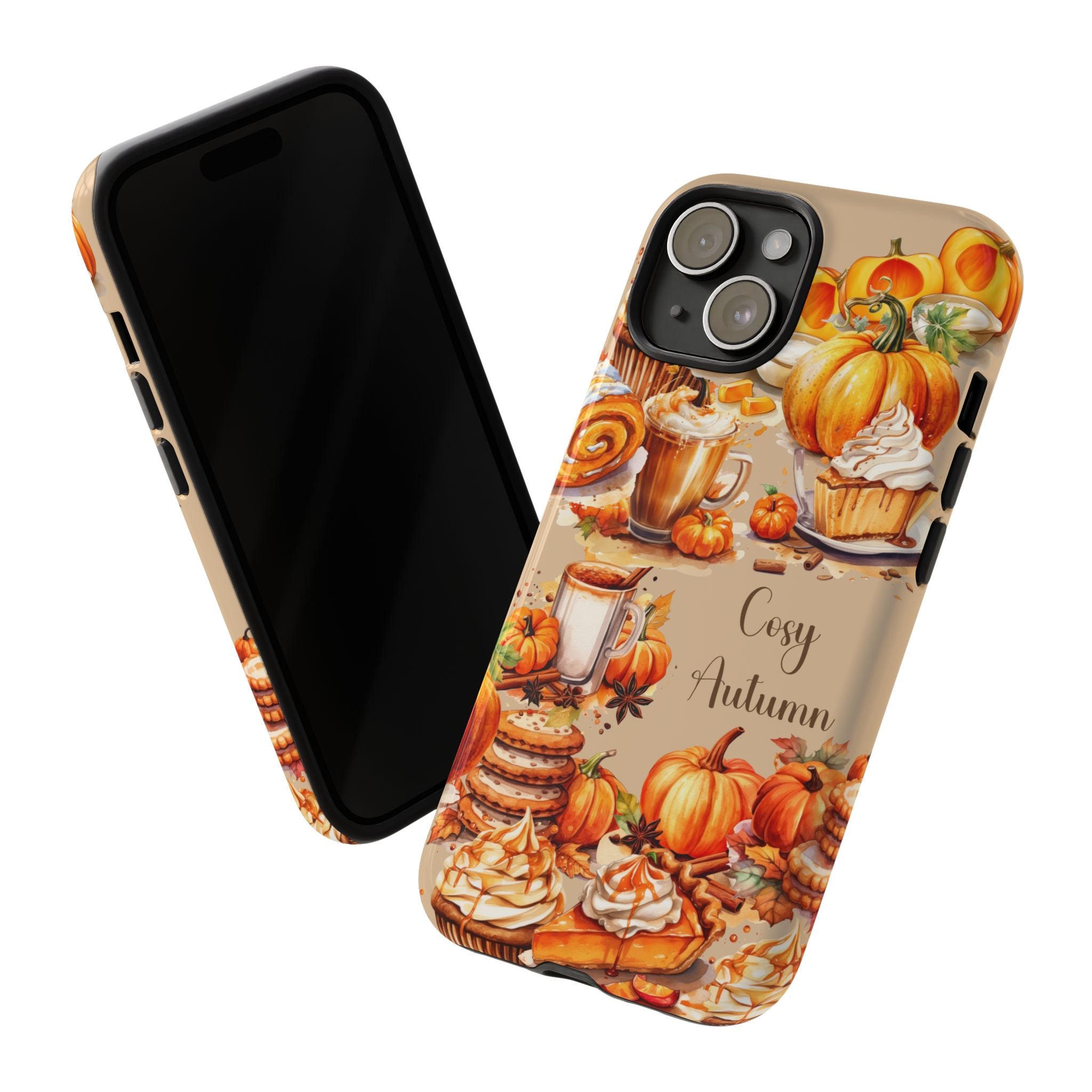 Cozy Autumn Phone Case, Fall Aesthetic Case, Seasonal Decor, Gift for Her, Pumpkin Spice Lover Gift