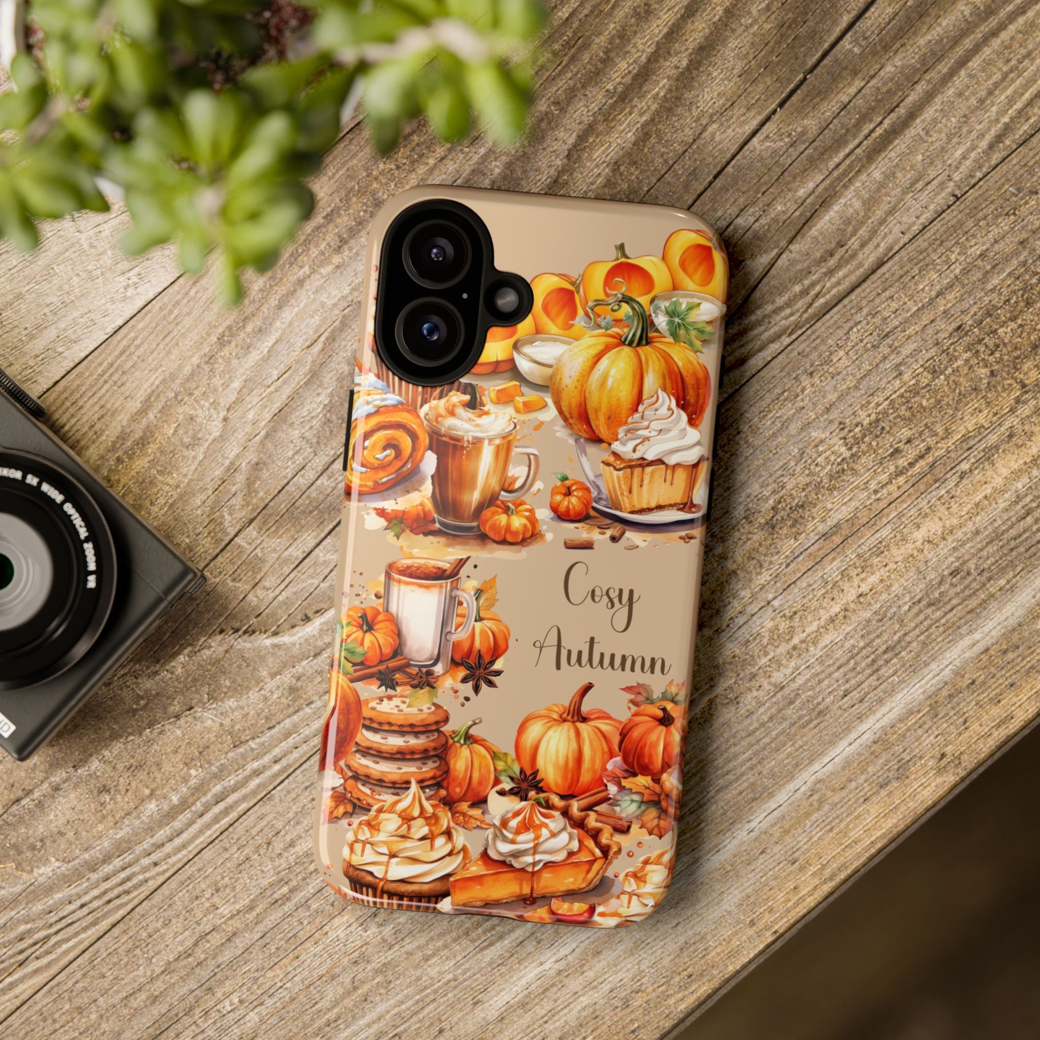 Cozy Autumn Phone Case, Fall Aesthetic Case, Seasonal Decor, Gift for Her, Pumpkin Spice Lover Gift