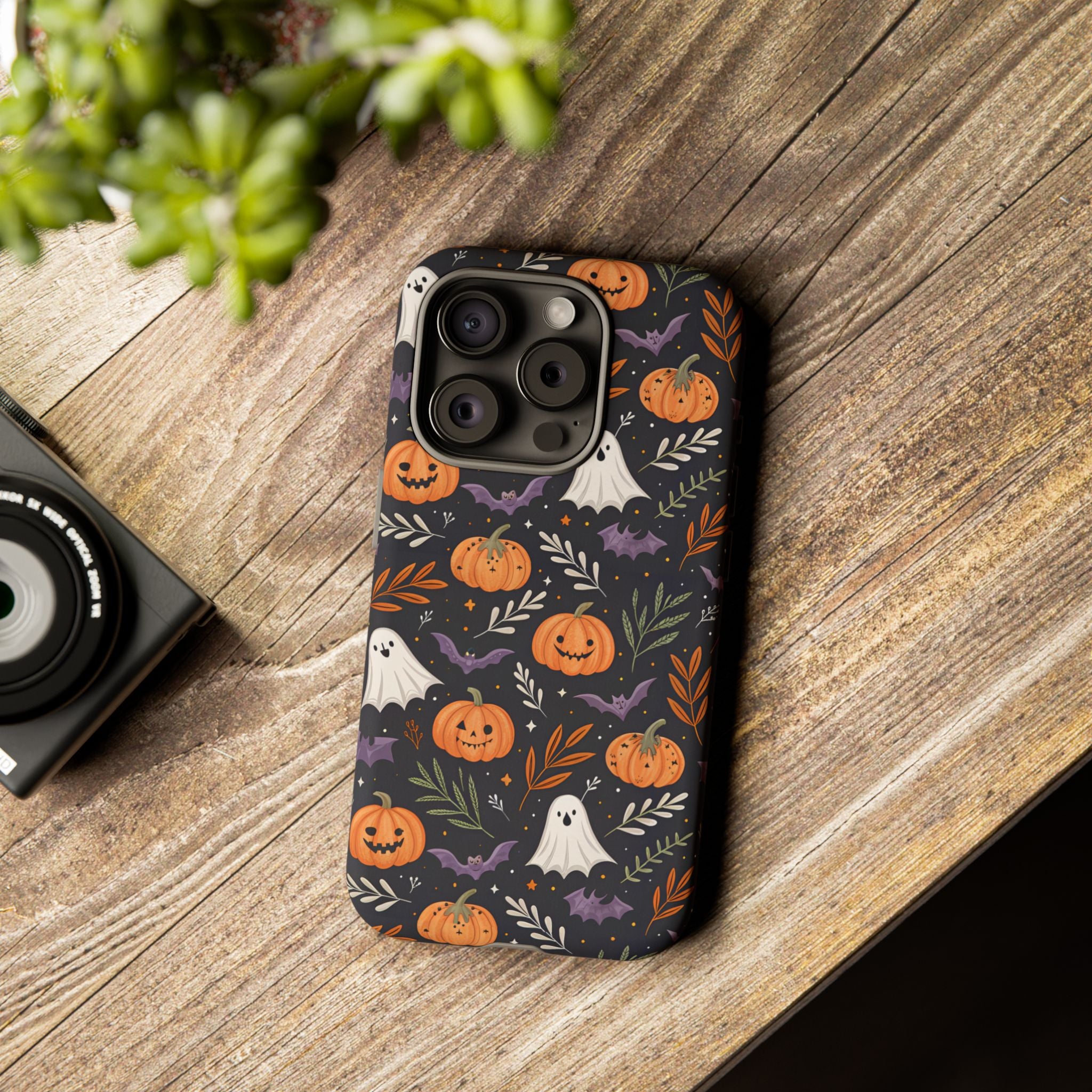 Halloween Phone Case, Tough Cases, Spooky Halloween Decor, Cute Ghost Pumpkin Case, Fall Phone Accessories, Unique Gift for Halloween Lovers
