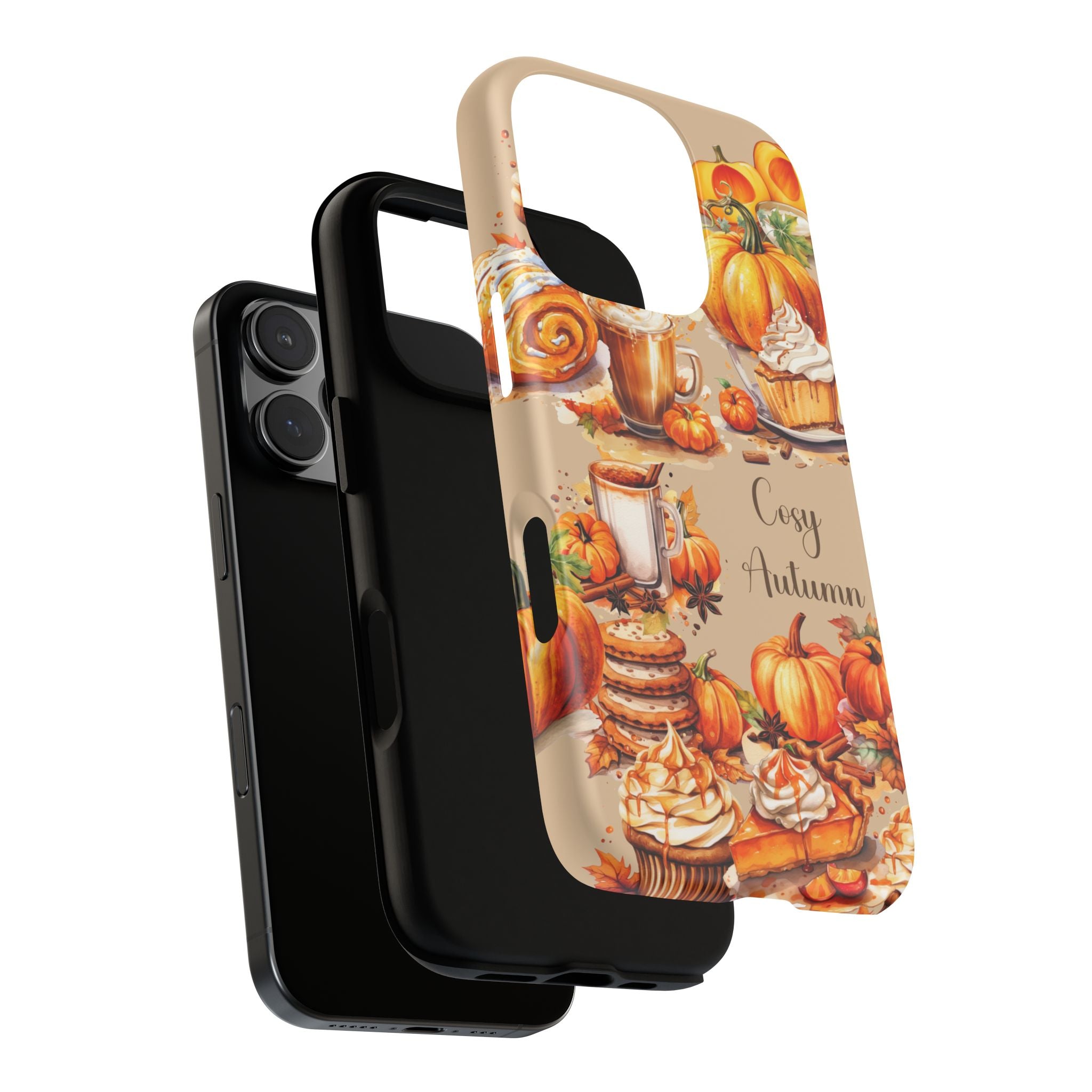Cozy Autumn Phone Case, Fall Aesthetic Case, Seasonal Decor, Gift for Her, Pumpkin Spice Lover Gift