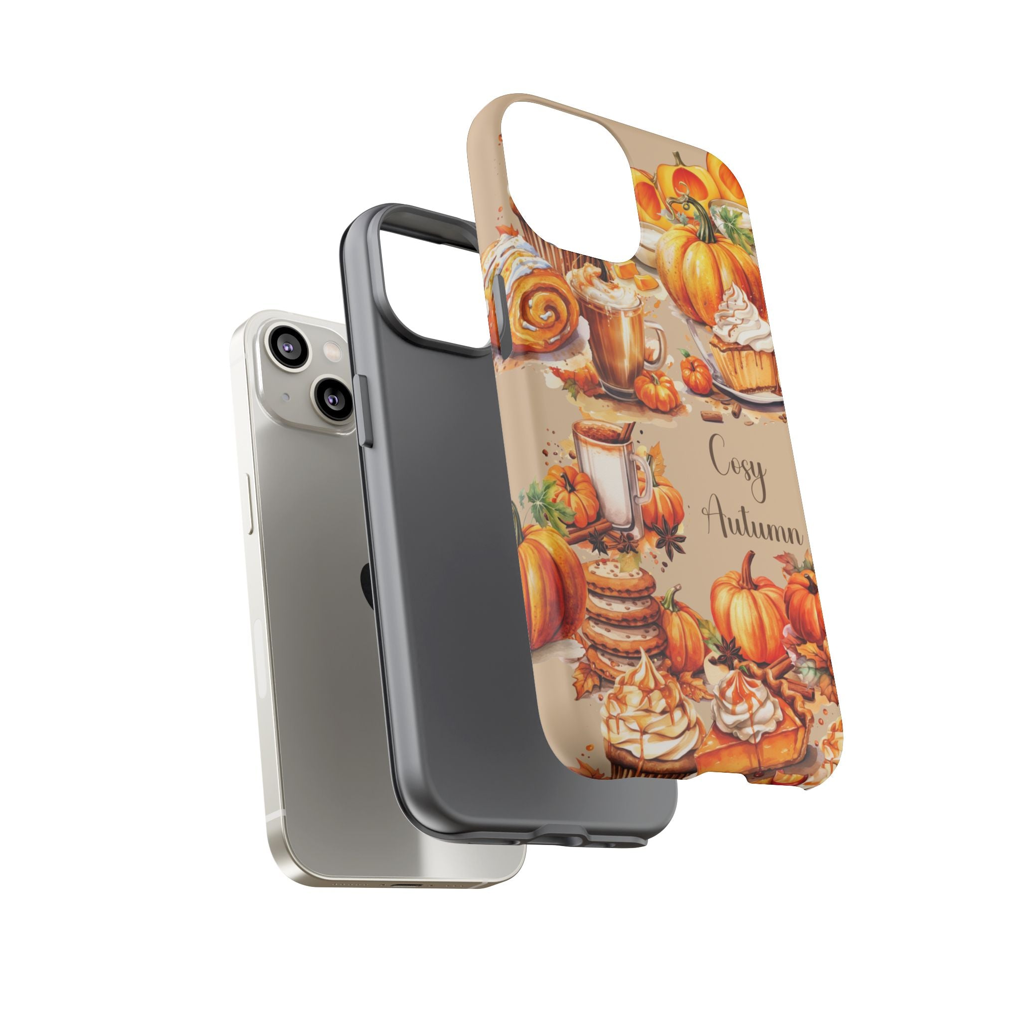 Cozy Autumn Phone Case, Fall Aesthetic Case, Seasonal Decor, Gift for Her, Pumpkin Spice Lover Gift