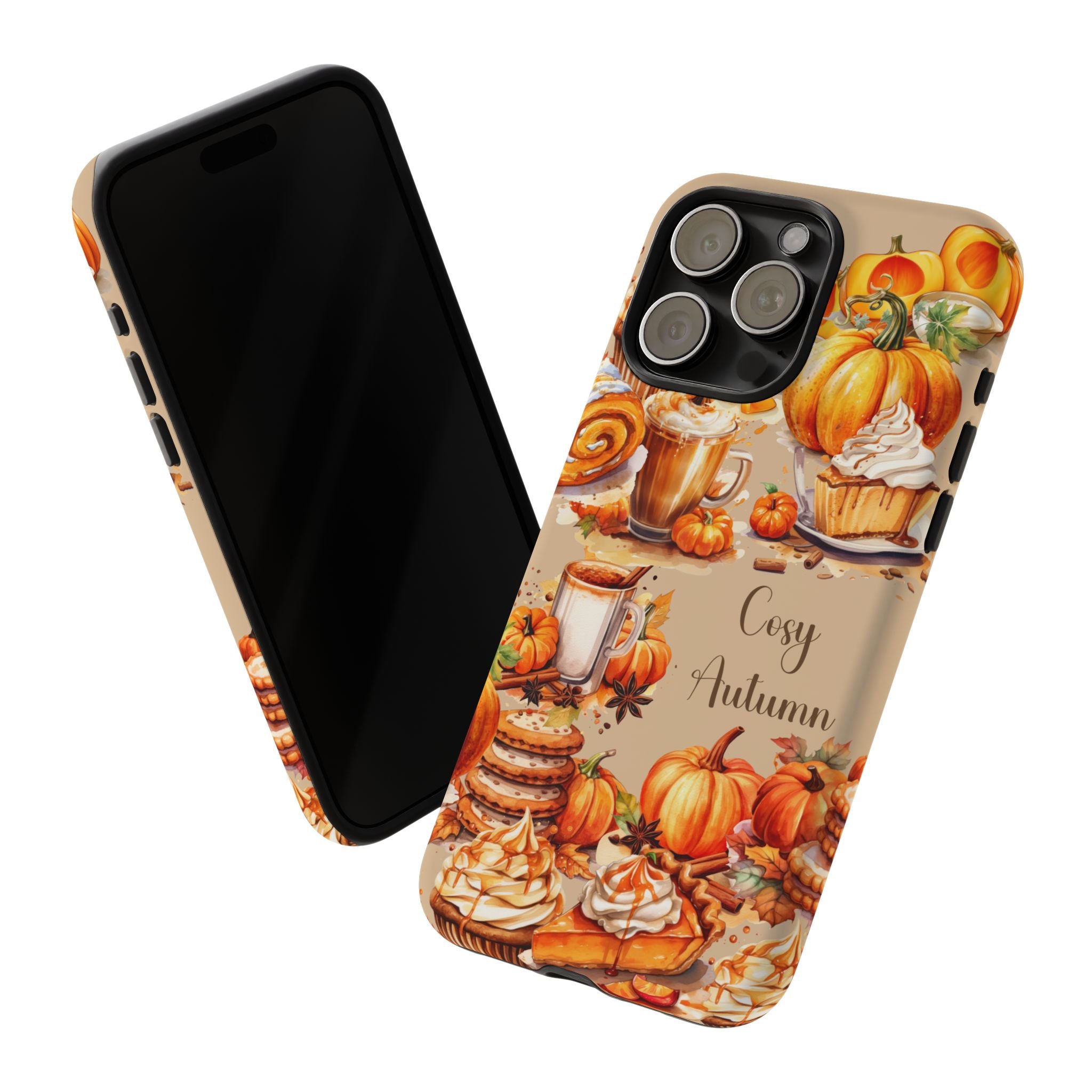 Cozy Autumn Phone Case, Fall Aesthetic Case, Seasonal Decor, Gift for Her, Pumpkin Spice Lover Gift