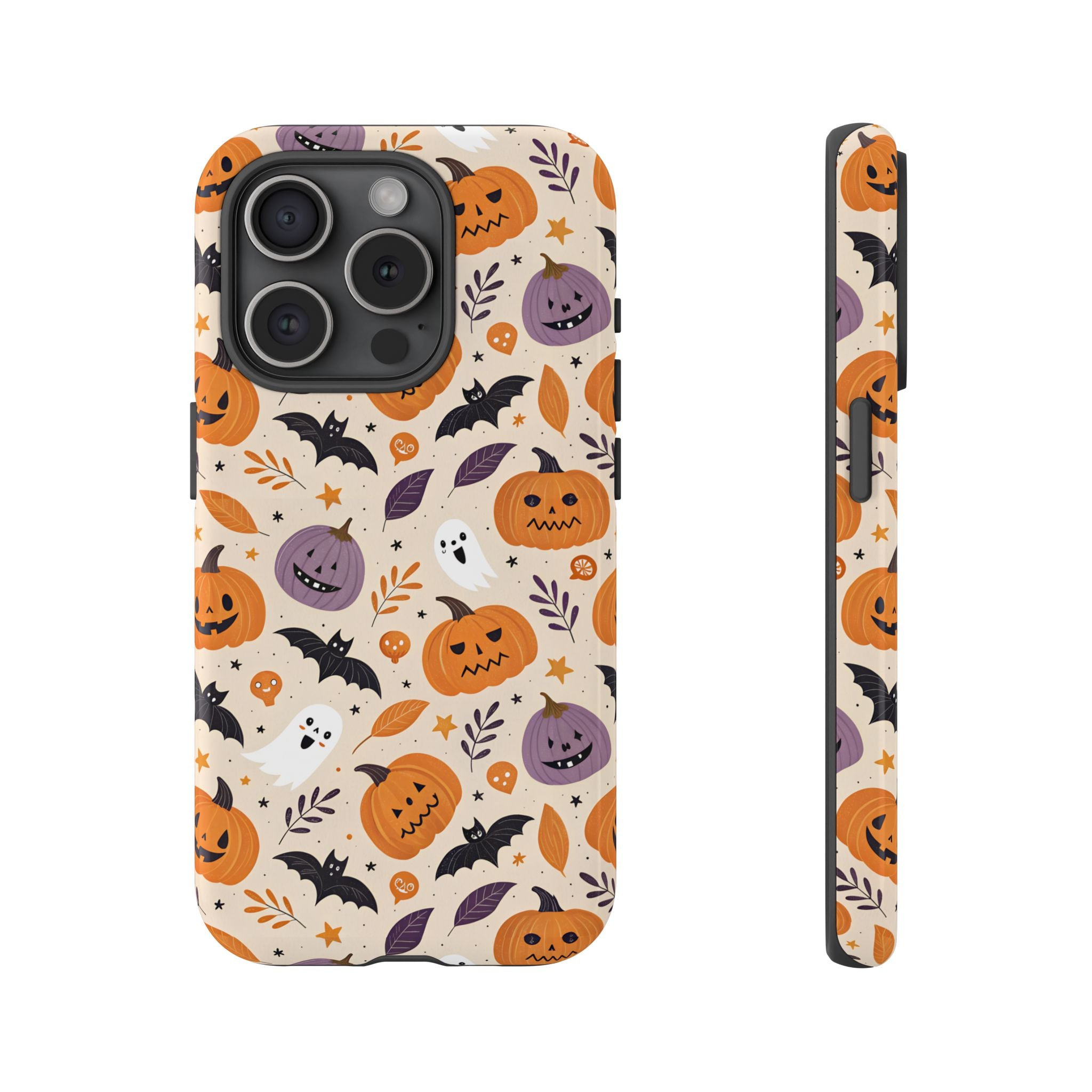 Halloween Phone Case, Spooky Pumpkin Phone Cover, Cute Bat Mobile Accessory, Fall Tech Gift, Autumn Decor Case
