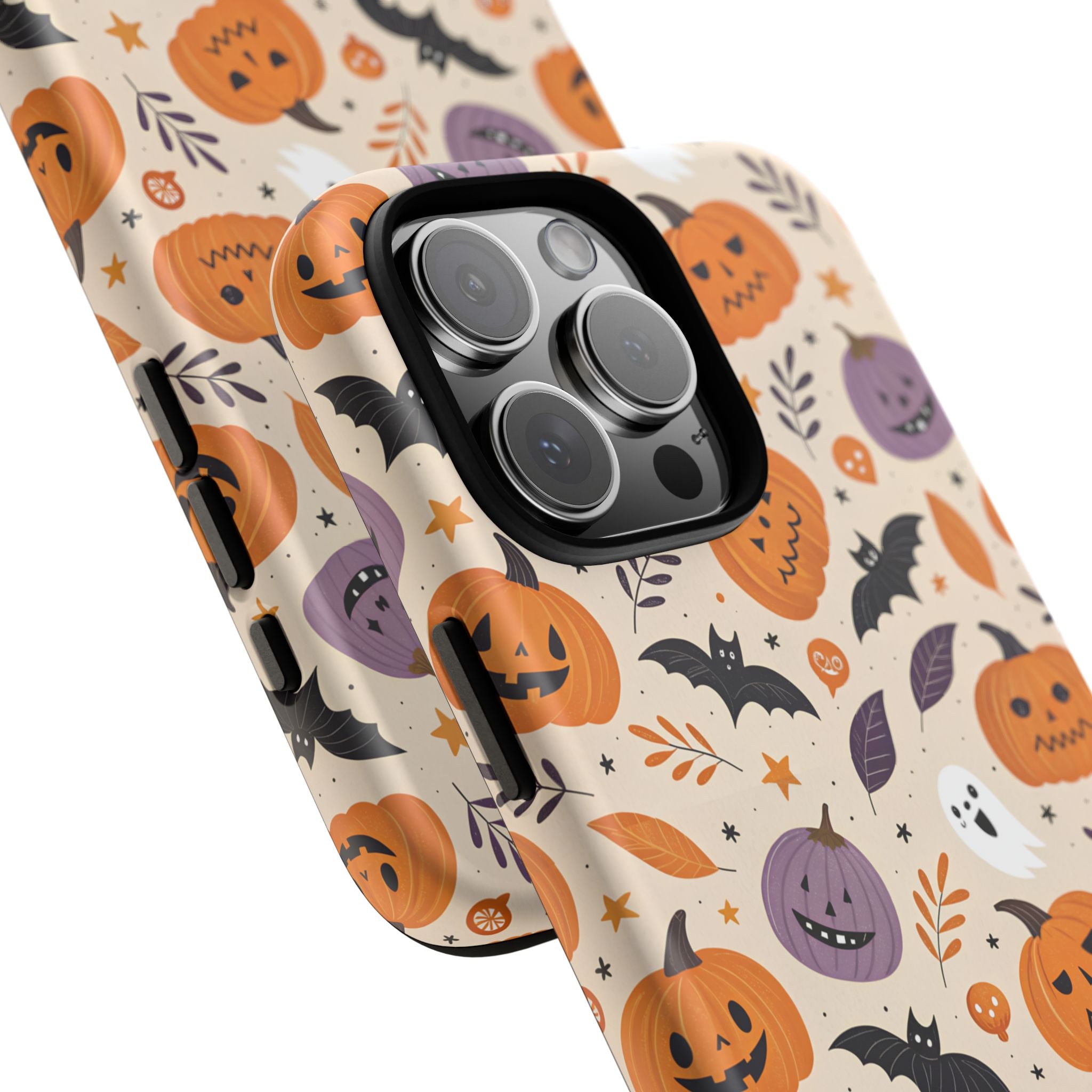 Halloween Phone Case, Spooky Pumpkin Phone Cover, Cute Bat Mobile Accessory, Fall Tech Gift, Autumn Decor Case