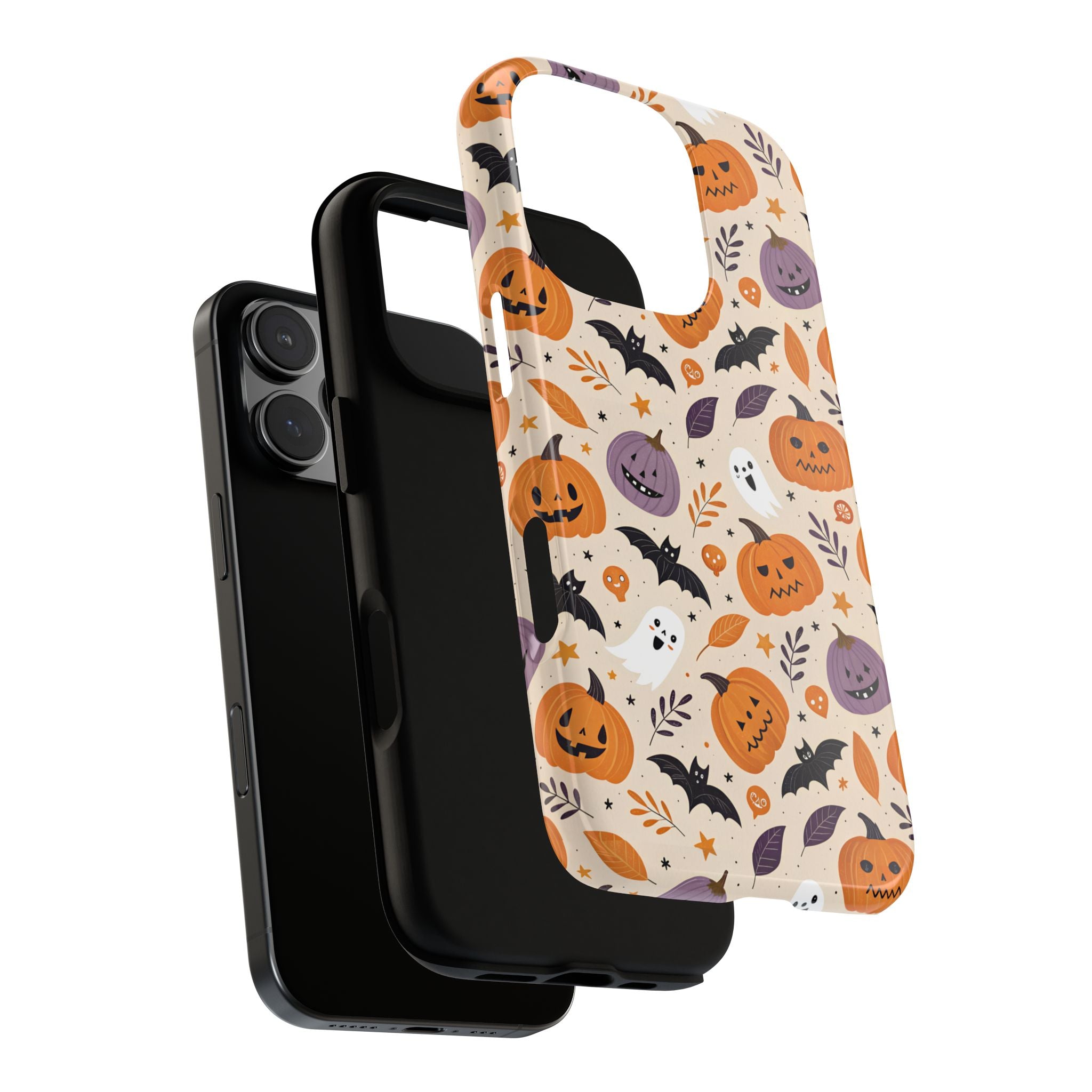 Halloween Phone Case, Spooky Pumpkin Phone Cover, Cute Bat Mobile Accessory, Fall Tech Gift, Autumn Decor Case
