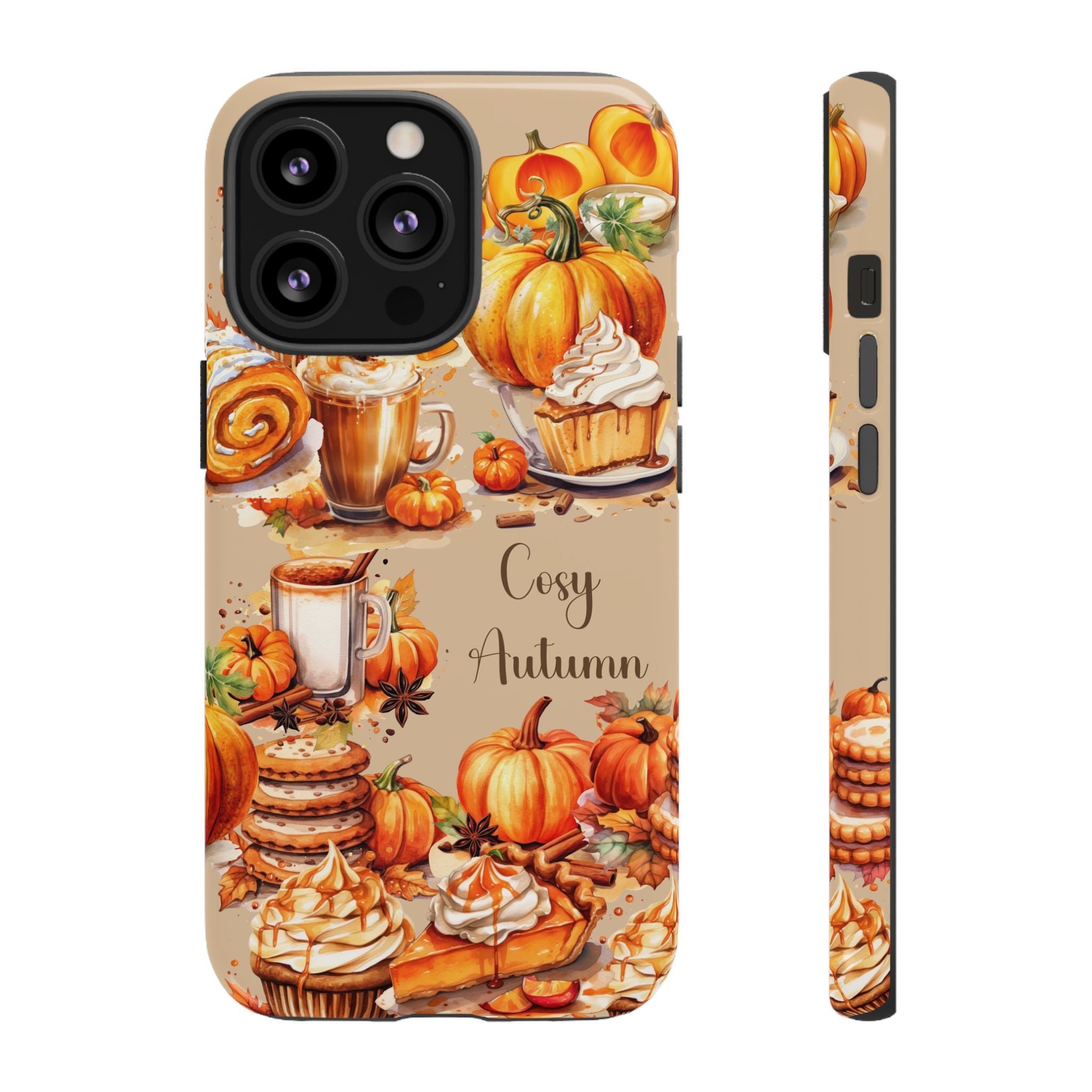 Cozy Autumn Phone Case, Fall Aesthetic Case, Seasonal Decor, Gift for Her, Pumpkin Spice Lover Gift