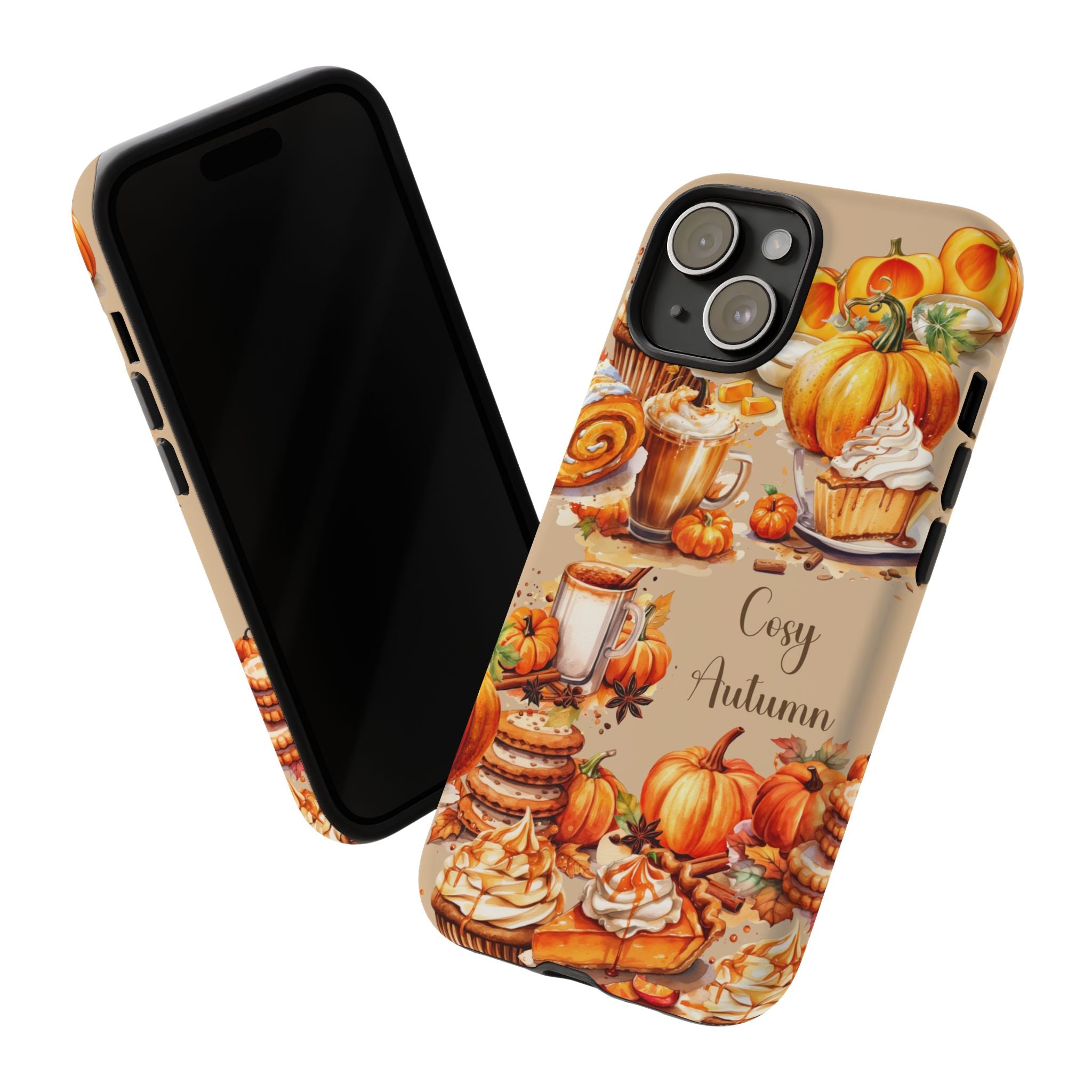 Cozy Autumn Phone Case, Fall Aesthetic Case, Seasonal Decor, Gift for Her, Pumpkin Spice Lover Gift