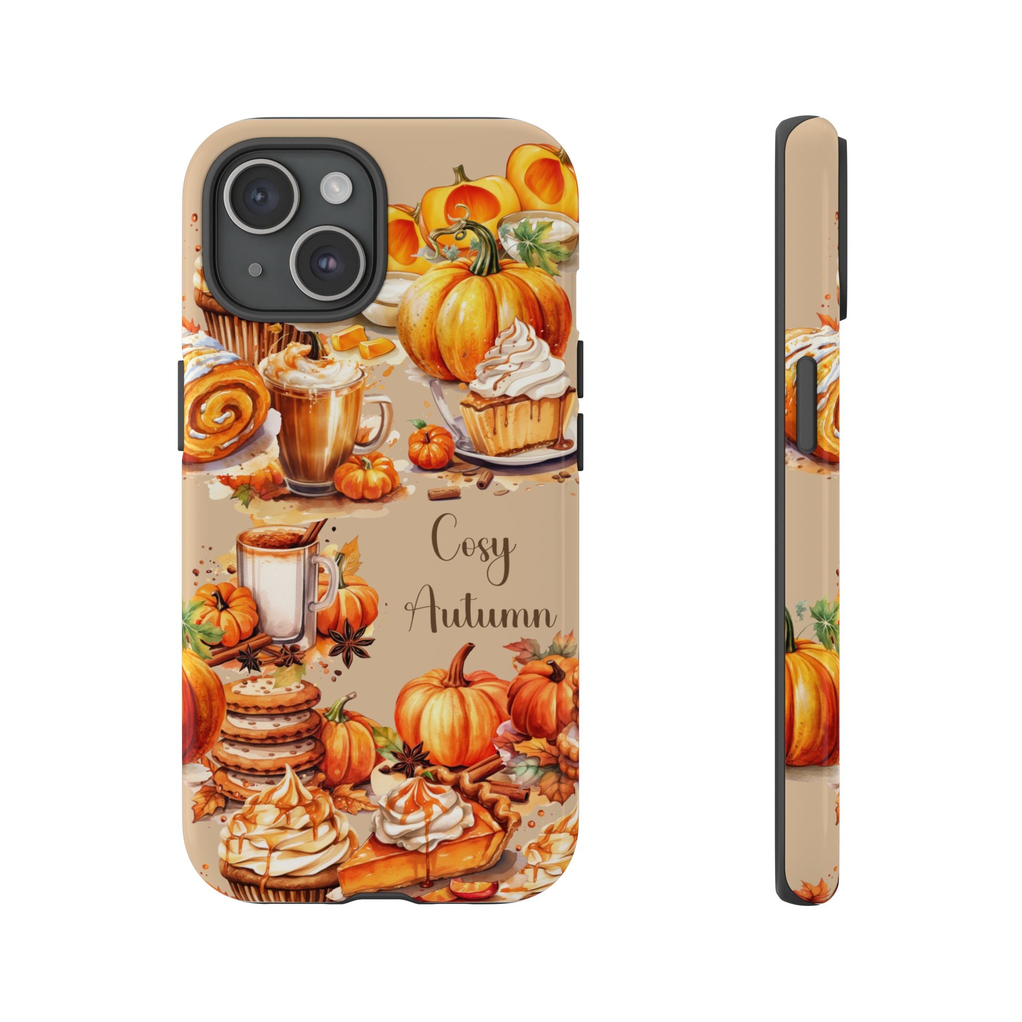 Cozy Autumn Phone Case, Fall Aesthetic Case, Seasonal Decor, Gift for Her, Pumpkin Spice Lover Gift
