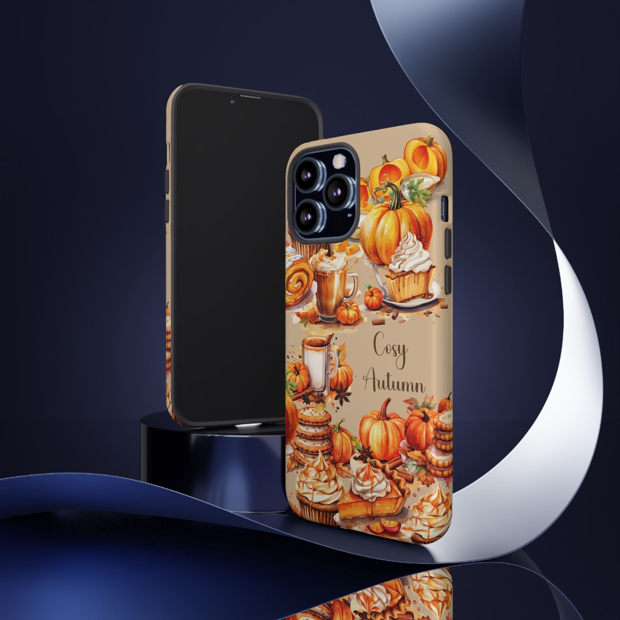 Cozy Autumn Phone Case, Fall Aesthetic Case, Seasonal Decor, Gift for Her, Pumpkin Spice Lover Gift