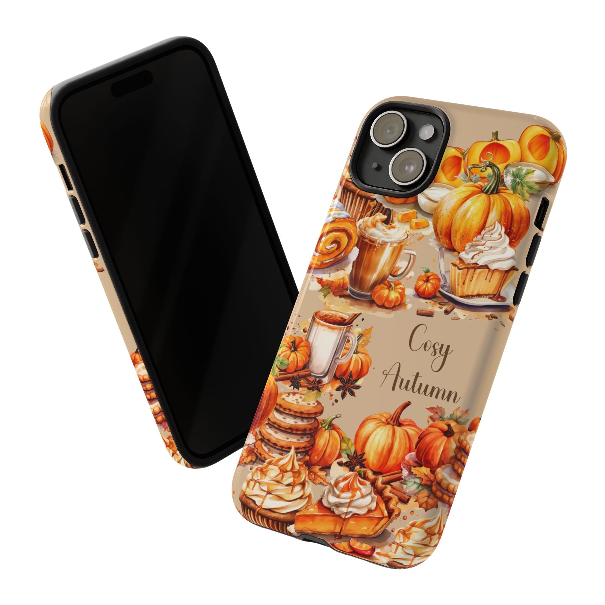 Cozy Autumn Phone Case, Fall Aesthetic Case, Seasonal Decor, Gift for Her, Pumpkin Spice Lover Gift