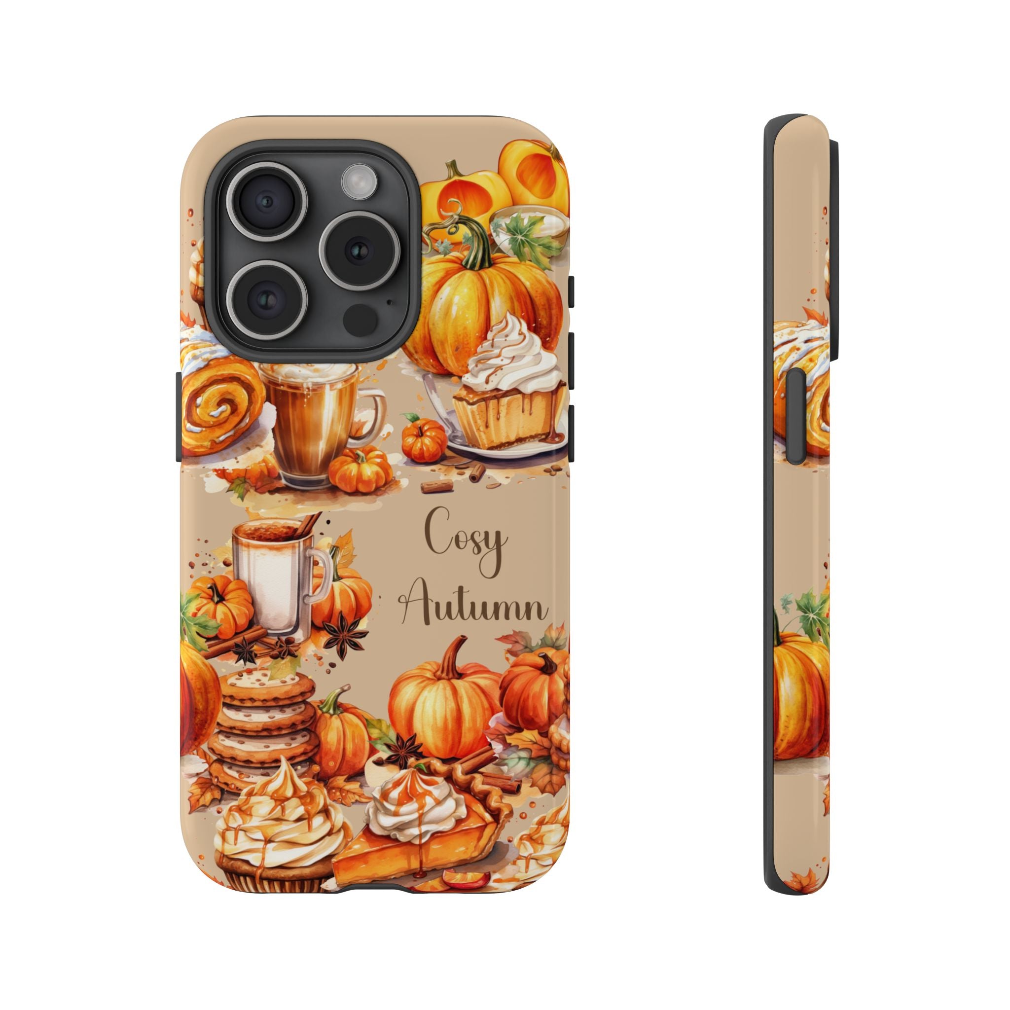 Cozy Autumn Phone Case, Fall Aesthetic Case, Seasonal Decor, Gift for Her, Pumpkin Spice Lover Gift