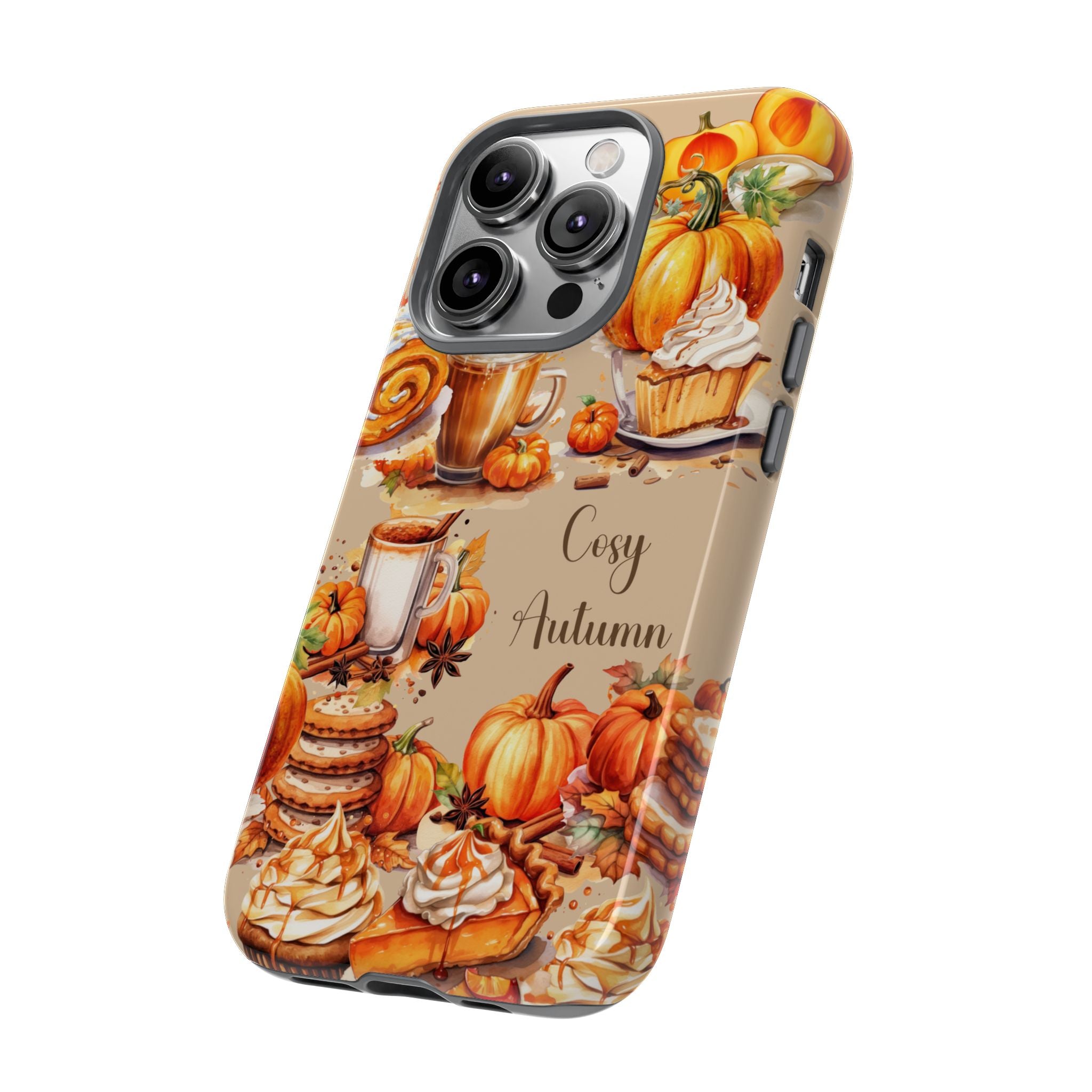 Cozy Autumn Phone Case, Fall Aesthetic Case, Seasonal Decor, Gift for Her, Pumpkin Spice Lover Gift