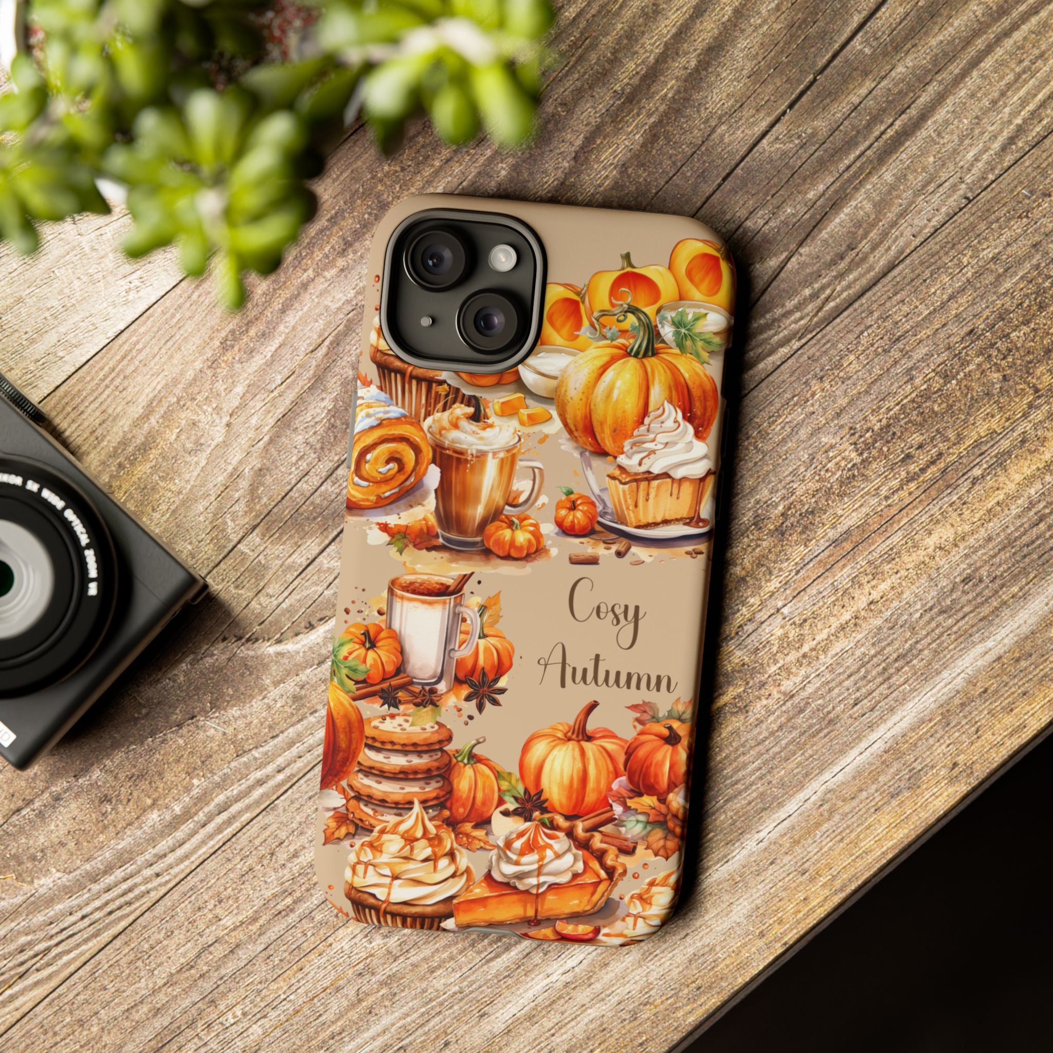 Cozy Autumn Phone Case, Fall Aesthetic Case, Seasonal Decor, Gift for Her, Pumpkin Spice Lover Gift