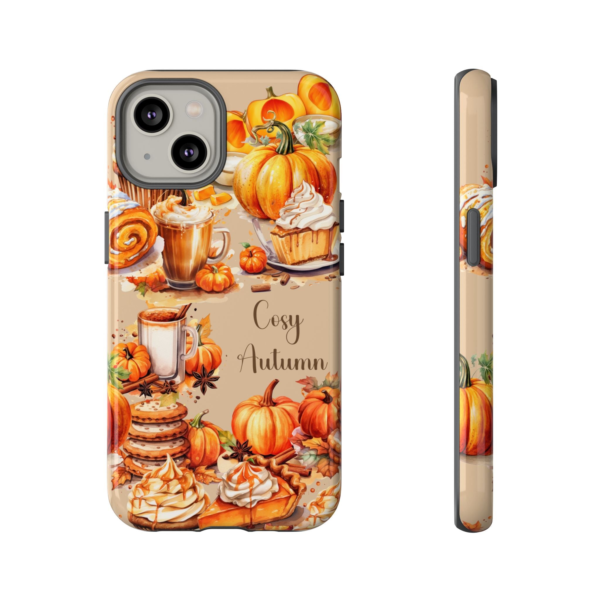 Cozy Autumn Phone Case, Fall Aesthetic Case, Seasonal Decor, Gift for Her, Pumpkin Spice Lover Gift