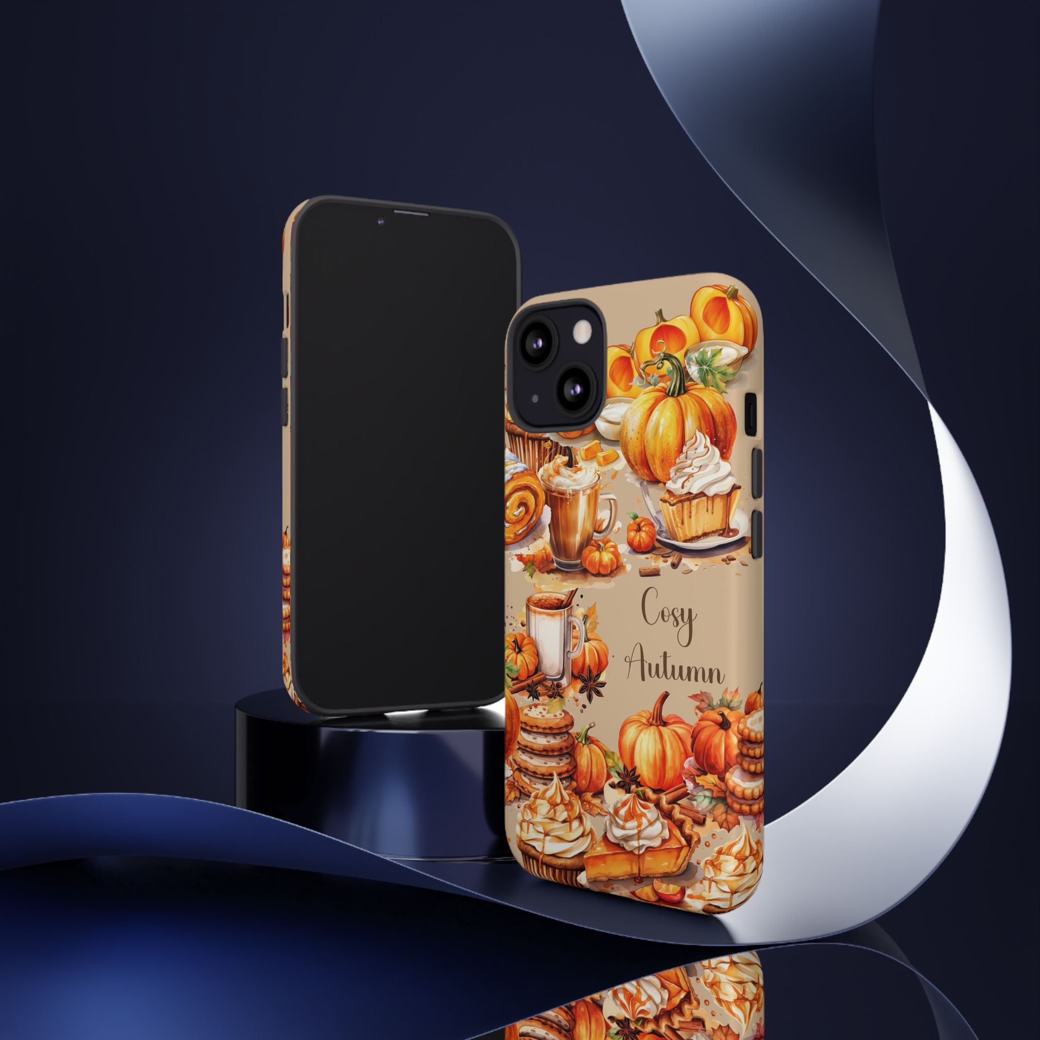 Cozy Autumn Phone Case, Fall Aesthetic Case, Seasonal Decor, Gift for Her, Pumpkin Spice Lover Gift