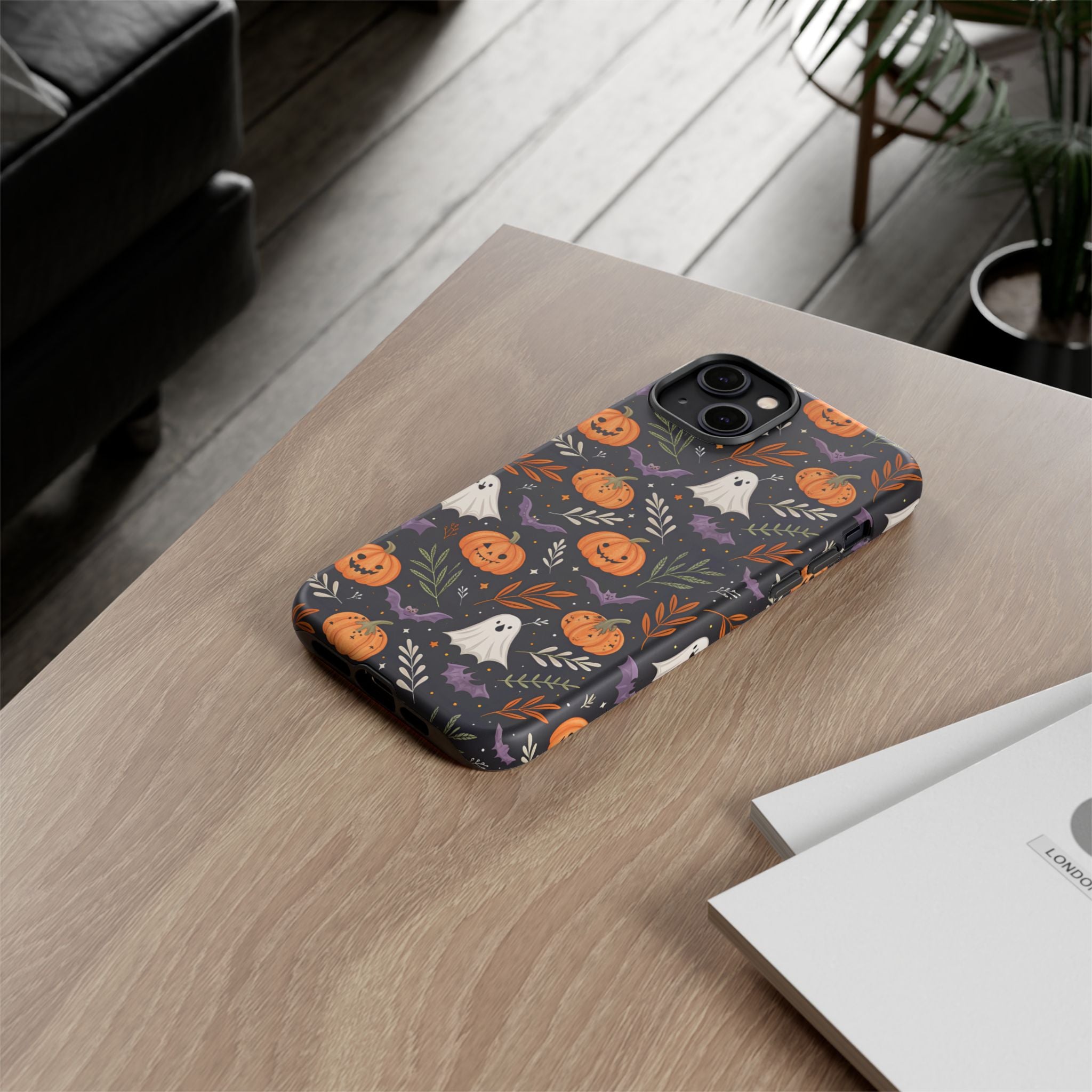 Halloween Phone Case, Tough Cases, Spooky Halloween Decor, Cute Ghost Pumpkin Case, Fall Phone Accessories, Unique Gift for Halloween Lovers