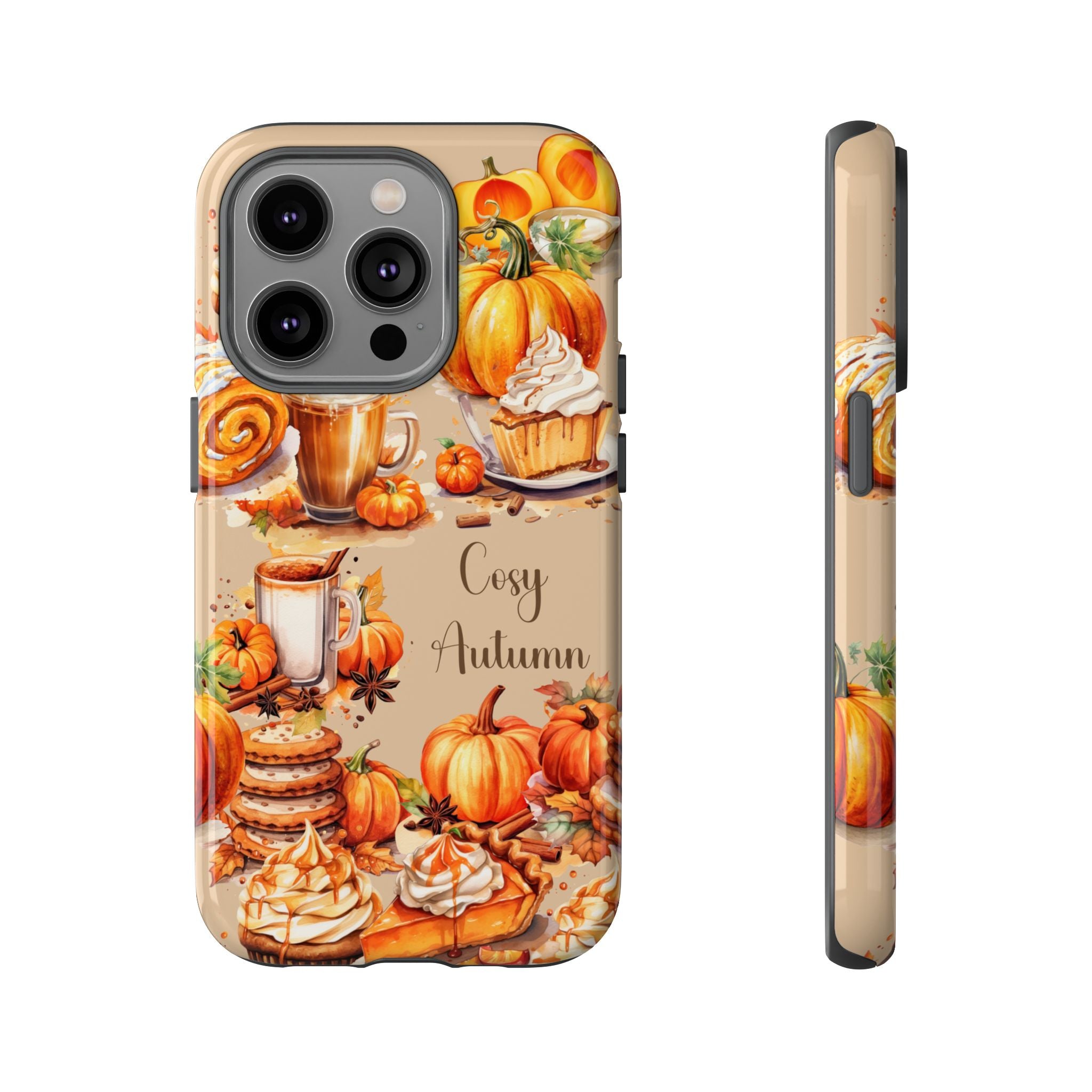 Cozy Autumn Phone Case, Fall Aesthetic Case, Seasonal Decor, Gift for Her, Pumpkin Spice Lover Gift