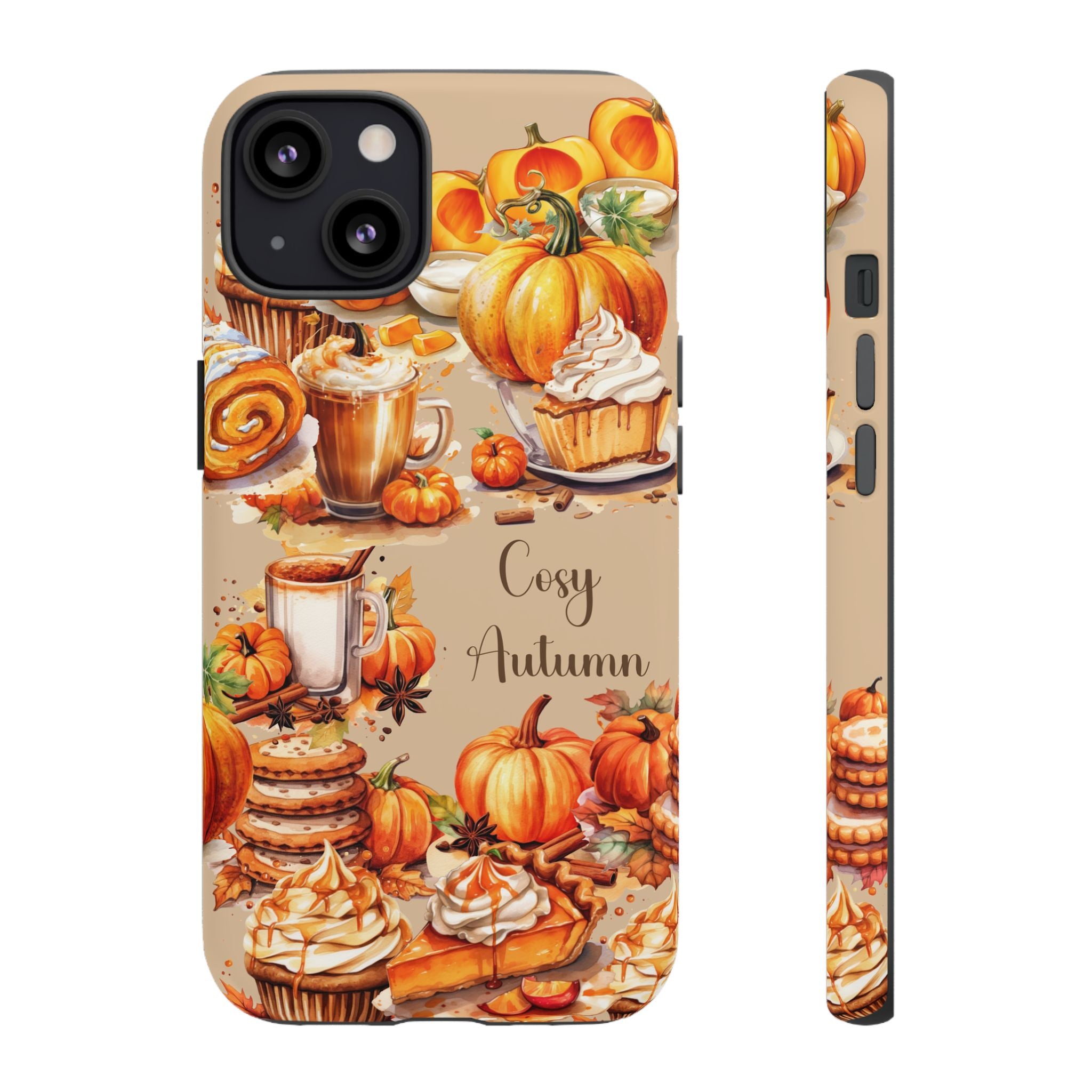 Cozy Autumn Phone Case, Fall Aesthetic Case, Seasonal Decor, Gift for Her, Pumpkin Spice Lover Gift