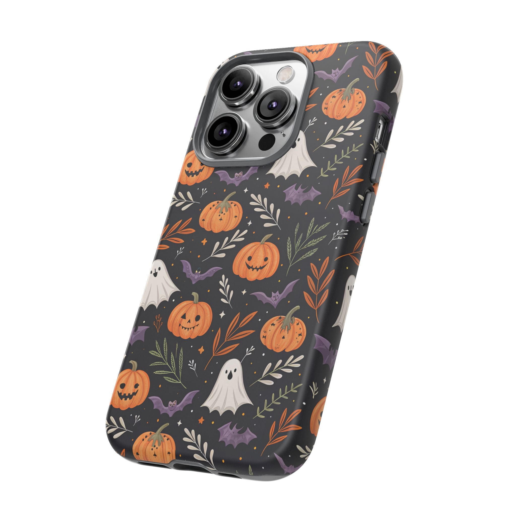 Halloween Phone Case, Tough Cases, Spooky Halloween Decor, Cute Ghost Pumpkin Case, Fall Phone Accessories, Unique Gift for Halloween Lovers