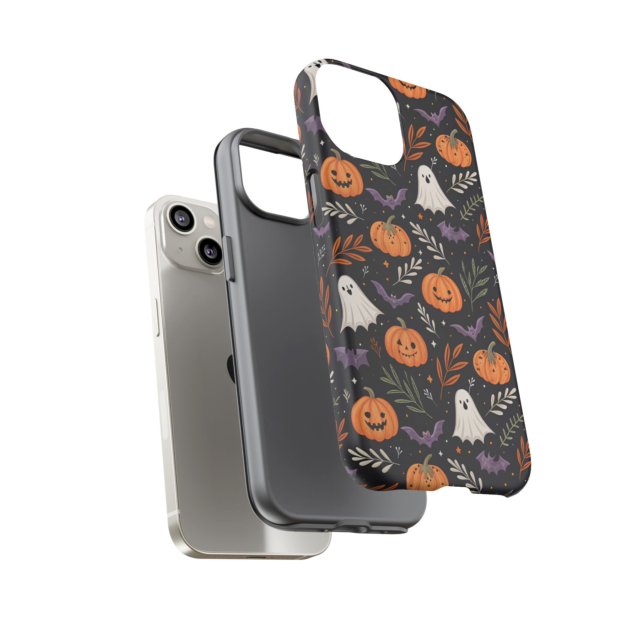 Halloween Phone Case, Tough Cases, Spooky Halloween Decor, Cute Ghost Pumpkin Case, Fall Phone Accessories, Unique Gift for Halloween Lovers