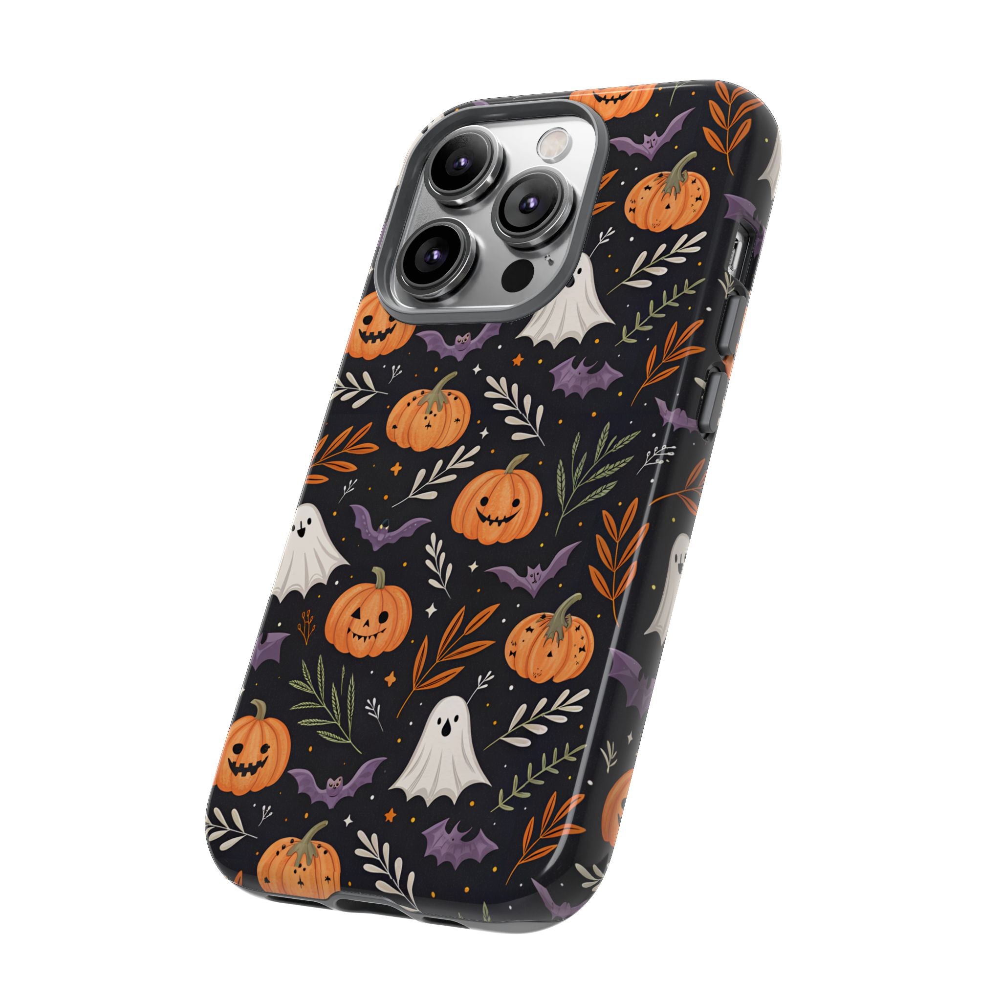Halloween Phone Case, Tough Cases, Spooky Halloween Decor, Cute Ghost Pumpkin Case, Fall Phone Accessories, Unique Gift for Halloween Lovers