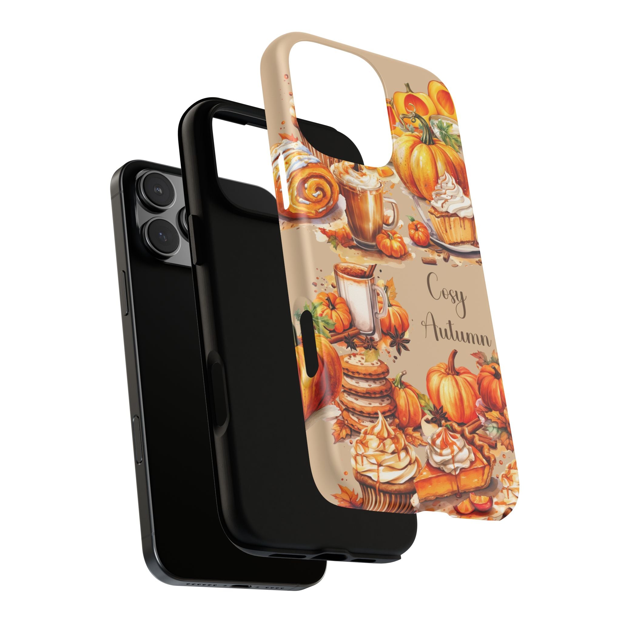 Cozy Autumn Phone Case, Fall Aesthetic Case, Seasonal Decor, Gift for Her, Pumpkin Spice Lover Gift