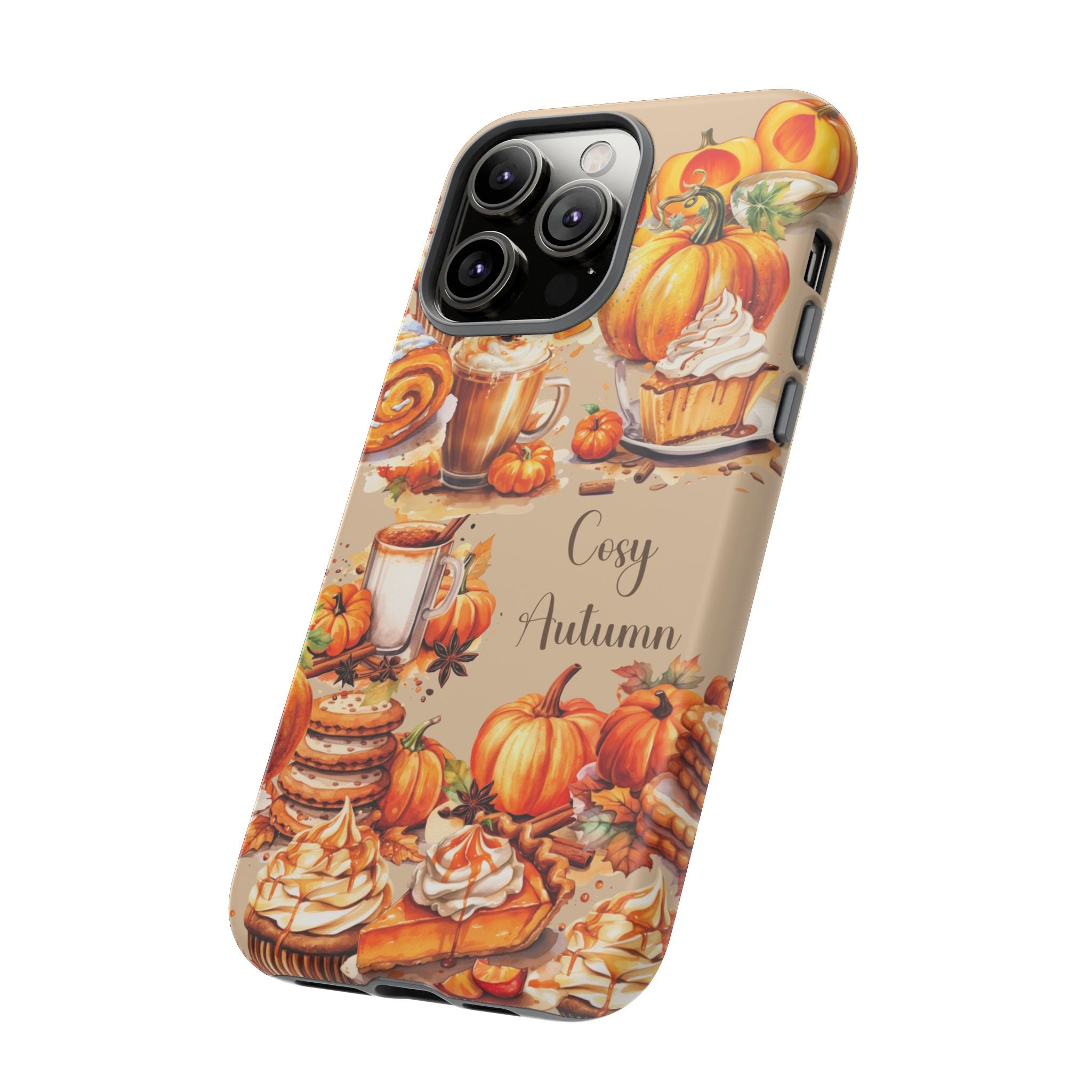 Cozy Autumn Phone Case, Fall Aesthetic Case, Seasonal Decor, Gift for Her, Pumpkin Spice Lover Gift