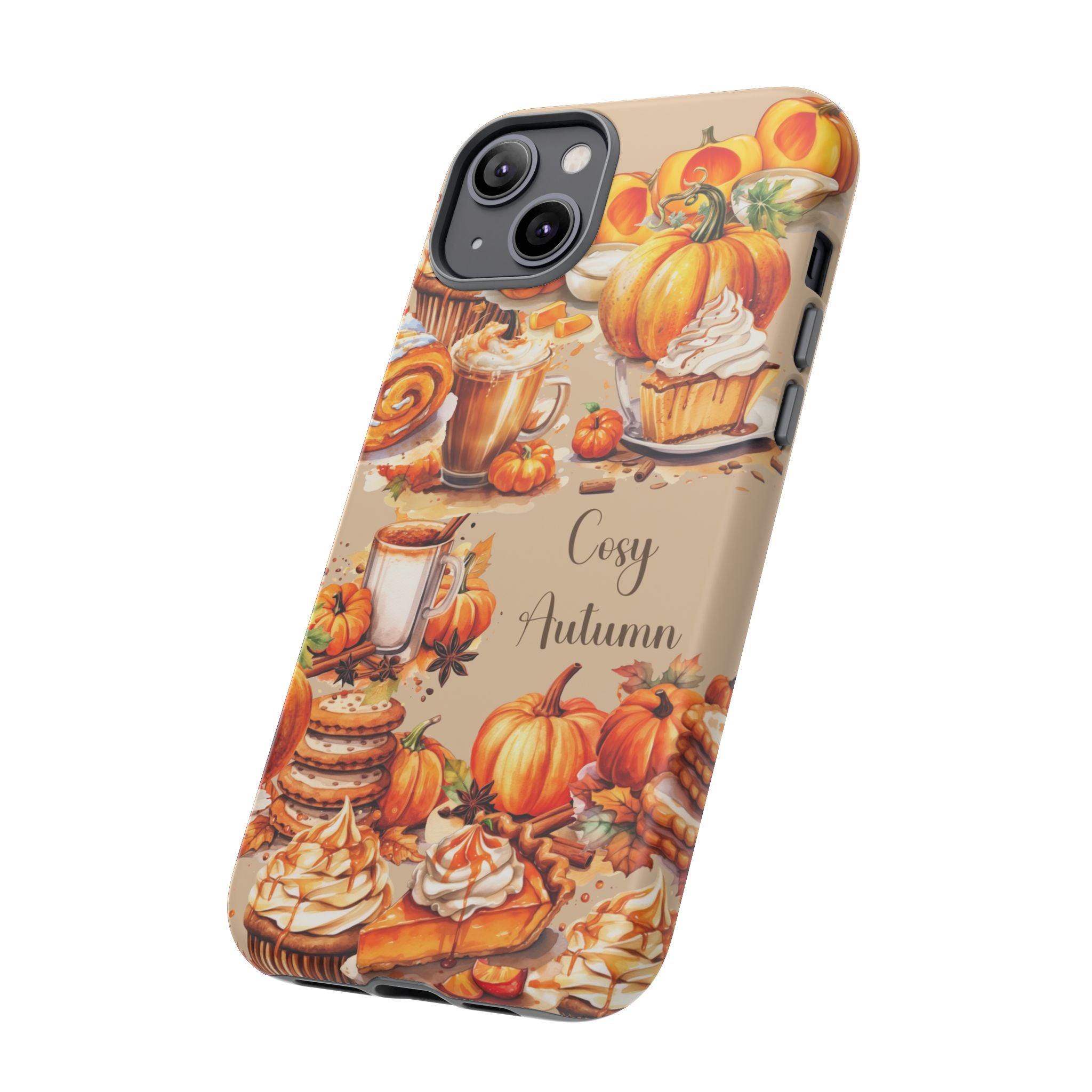 Cozy Autumn Phone Case, Fall Aesthetic Case, Seasonal Decor, Gift for Her, Pumpkin Spice Lover Gift