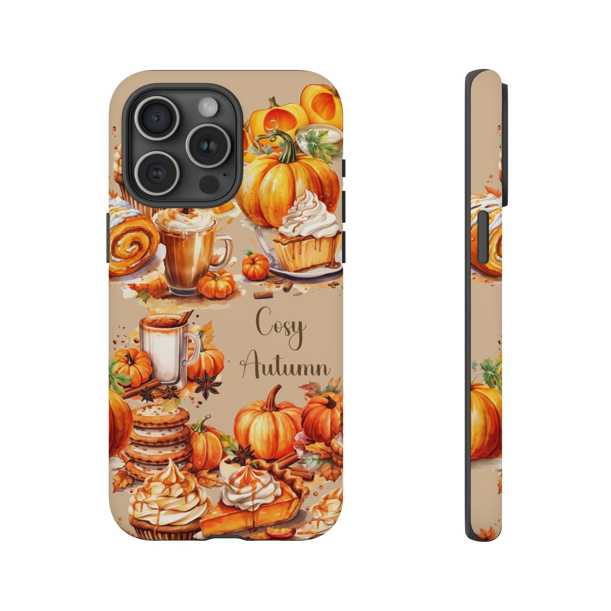 Cozy Autumn Phone Case, Fall Aesthetic Case, Seasonal Decor, Gift for Her, Pumpkin Spice Lover Gift