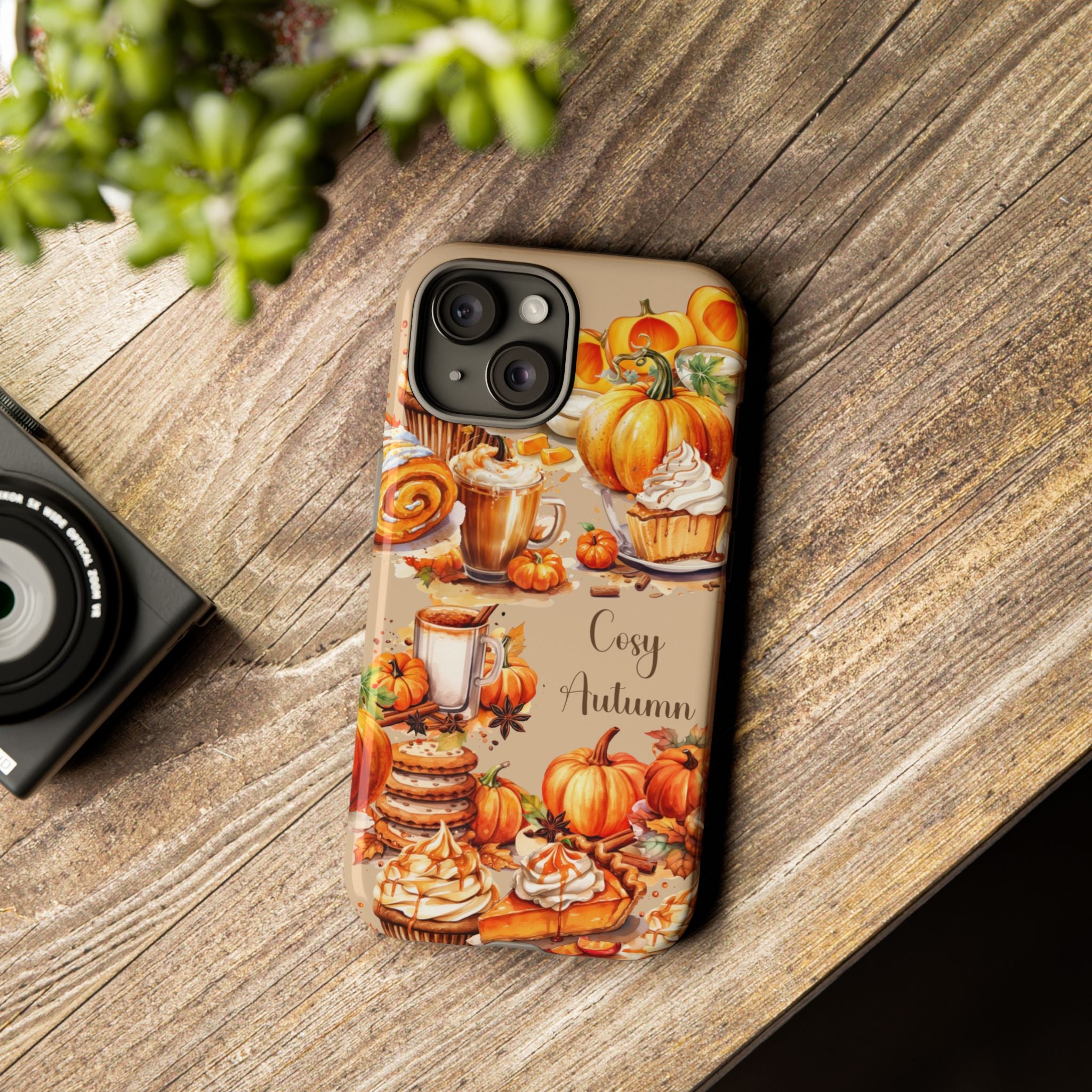Cozy Autumn Phone Case, Fall Aesthetic Case, Seasonal Decor, Gift for Her, Pumpkin Spice Lover Gift