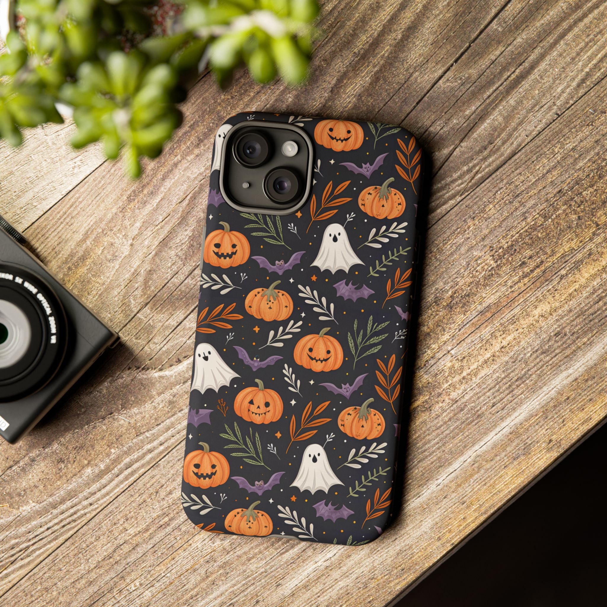 Halloween Phone Case, Tough Cases, Spooky Halloween Decor, Cute Ghost Pumpkin Case, Fall Phone Accessories, Unique Gift for Halloween Lovers