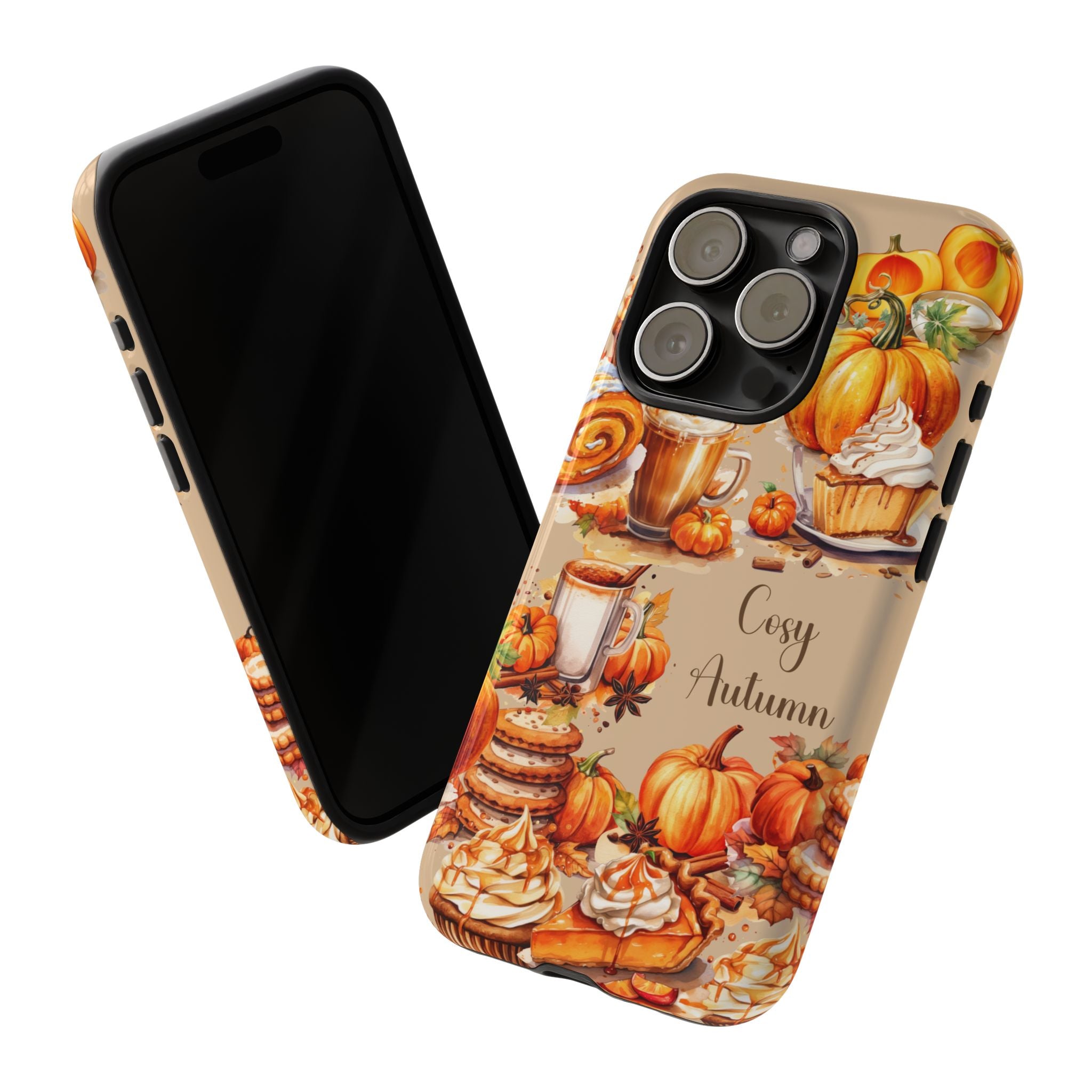 Cozy Autumn Phone Case, Fall Aesthetic Case, Seasonal Decor, Gift for Her, Pumpkin Spice Lover Gift