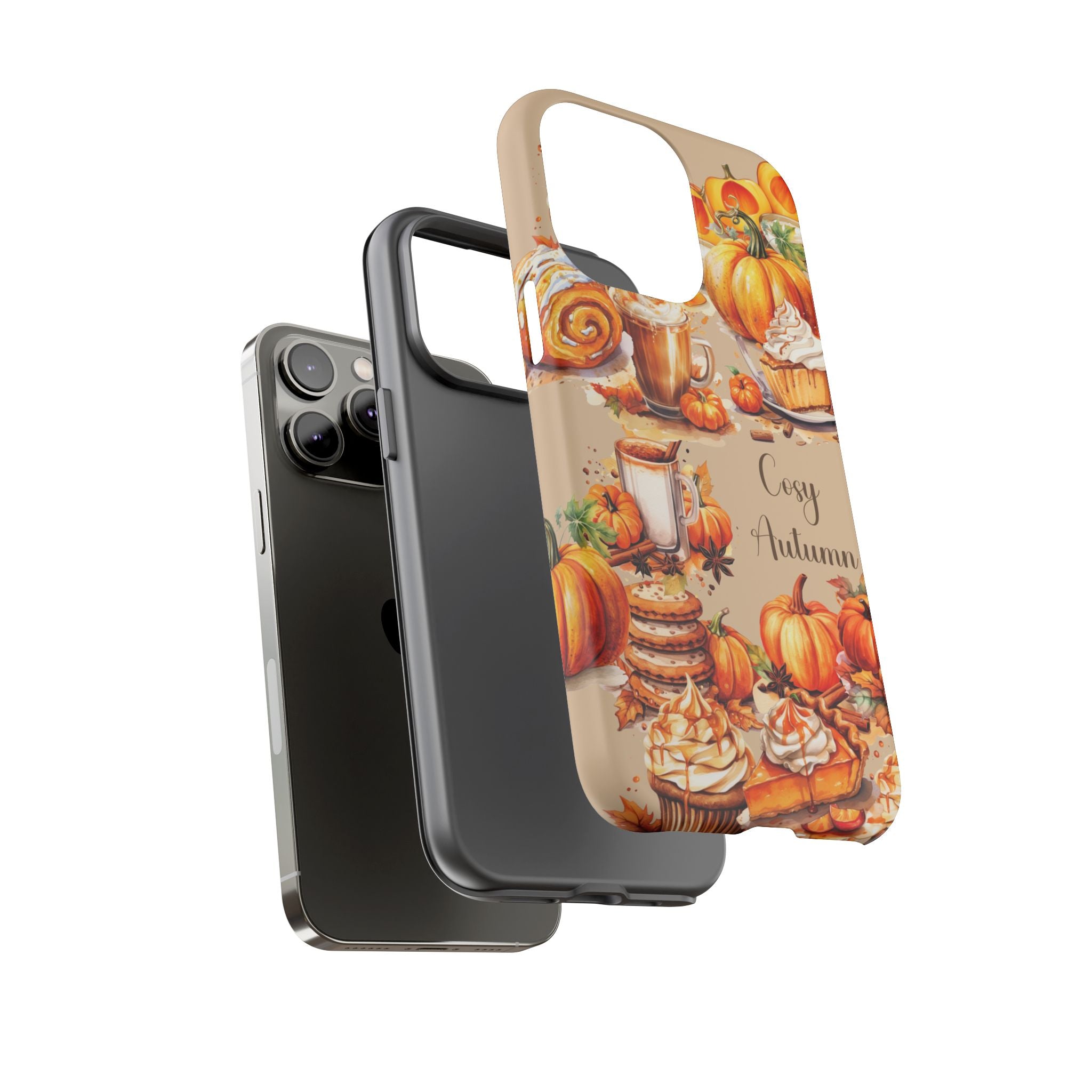 Cozy Autumn Phone Case, Fall Aesthetic Case, Seasonal Decor, Gift for Her, Pumpkin Spice Lover Gift
