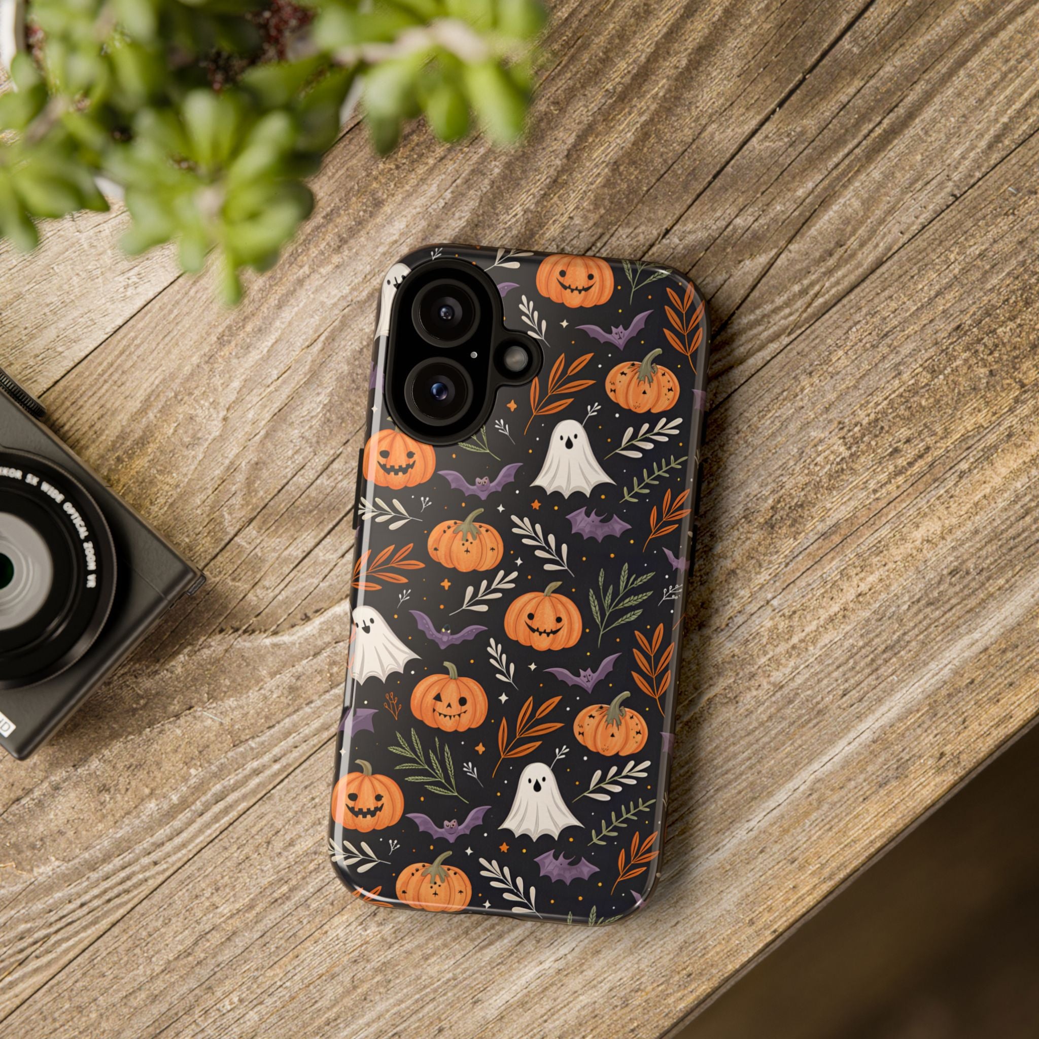 Halloween Phone Case, Tough Cases, Spooky Halloween Decor, Cute Ghost Pumpkin Case, Fall Phone Accessories, Unique Gift for Halloween Lovers