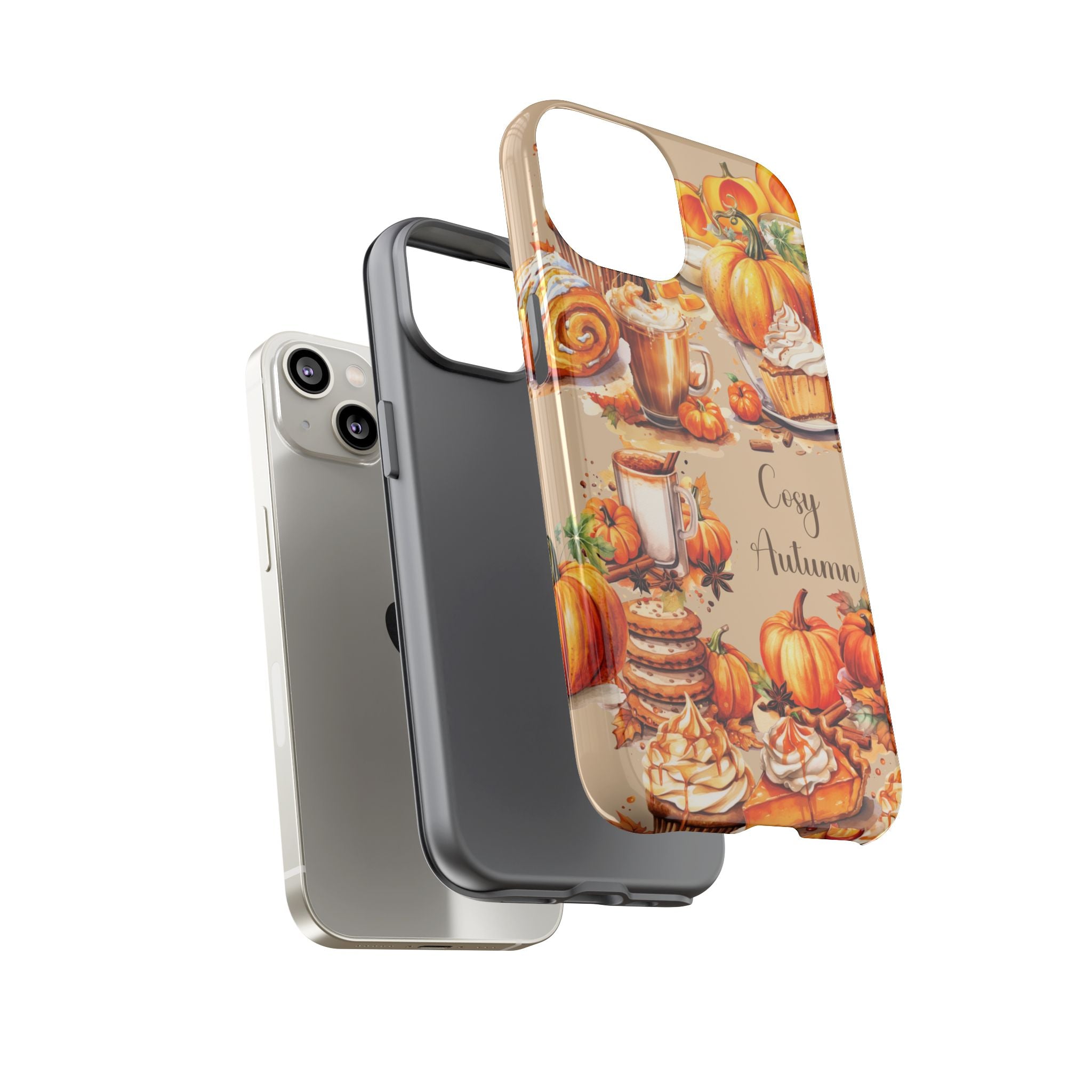 Cozy Autumn Phone Case, Fall Aesthetic Case, Seasonal Decor, Gift for Her, Pumpkin Spice Lover Gift