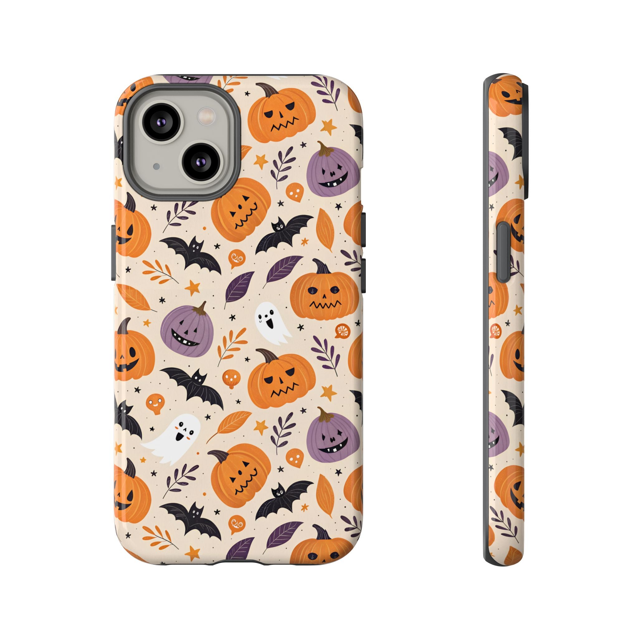 Halloween Phone Case, Spooky Pumpkin Phone Cover, Cute Bat Mobile Accessory, Fall Tech Gift, Autumn Decor Case