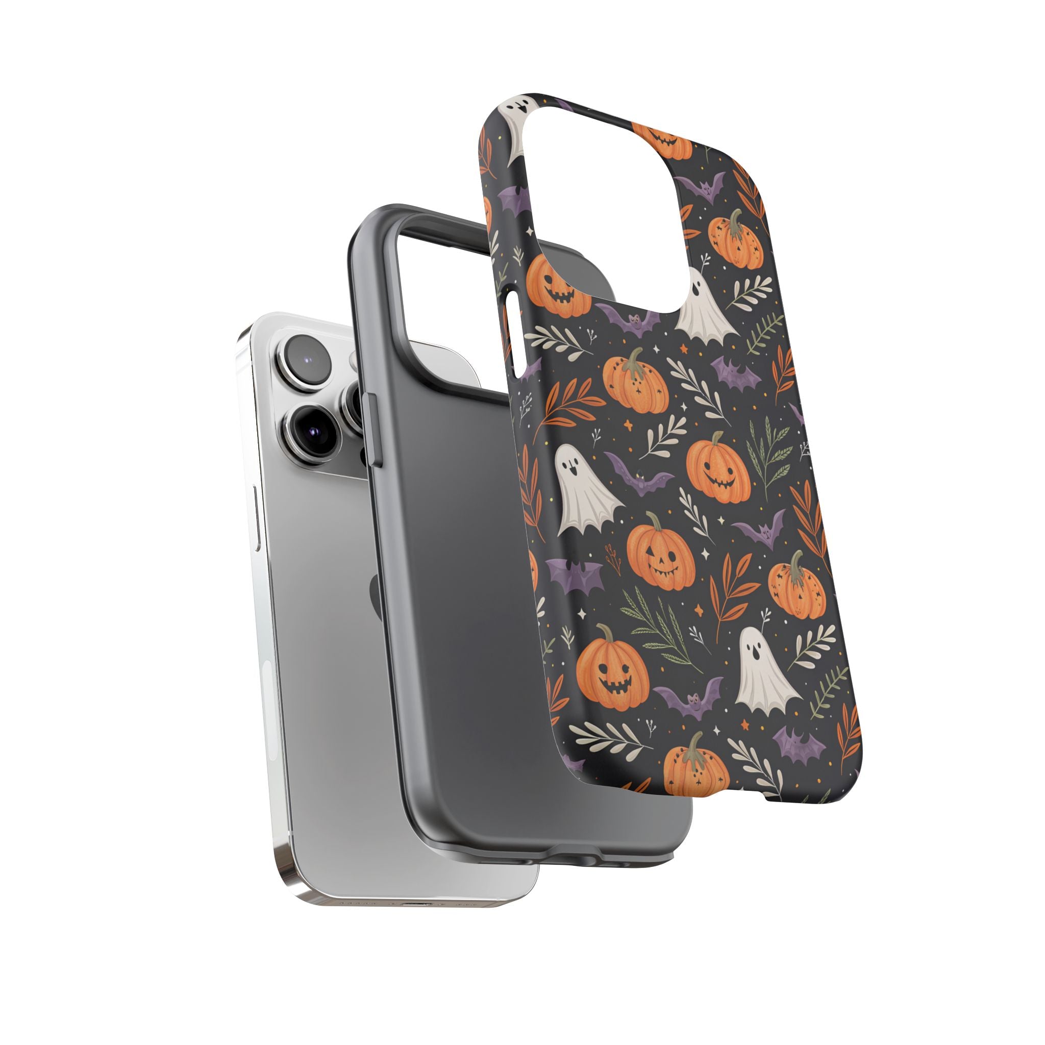 Halloween Phone Case, Tough Cases, Spooky Halloween Decor, Cute Ghost Pumpkin Case, Fall Phone Accessories, Unique Gift for Halloween Lovers