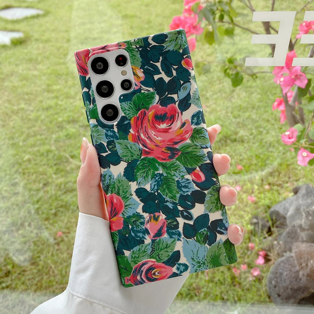 Retro Blooming Garden Samsung Cases