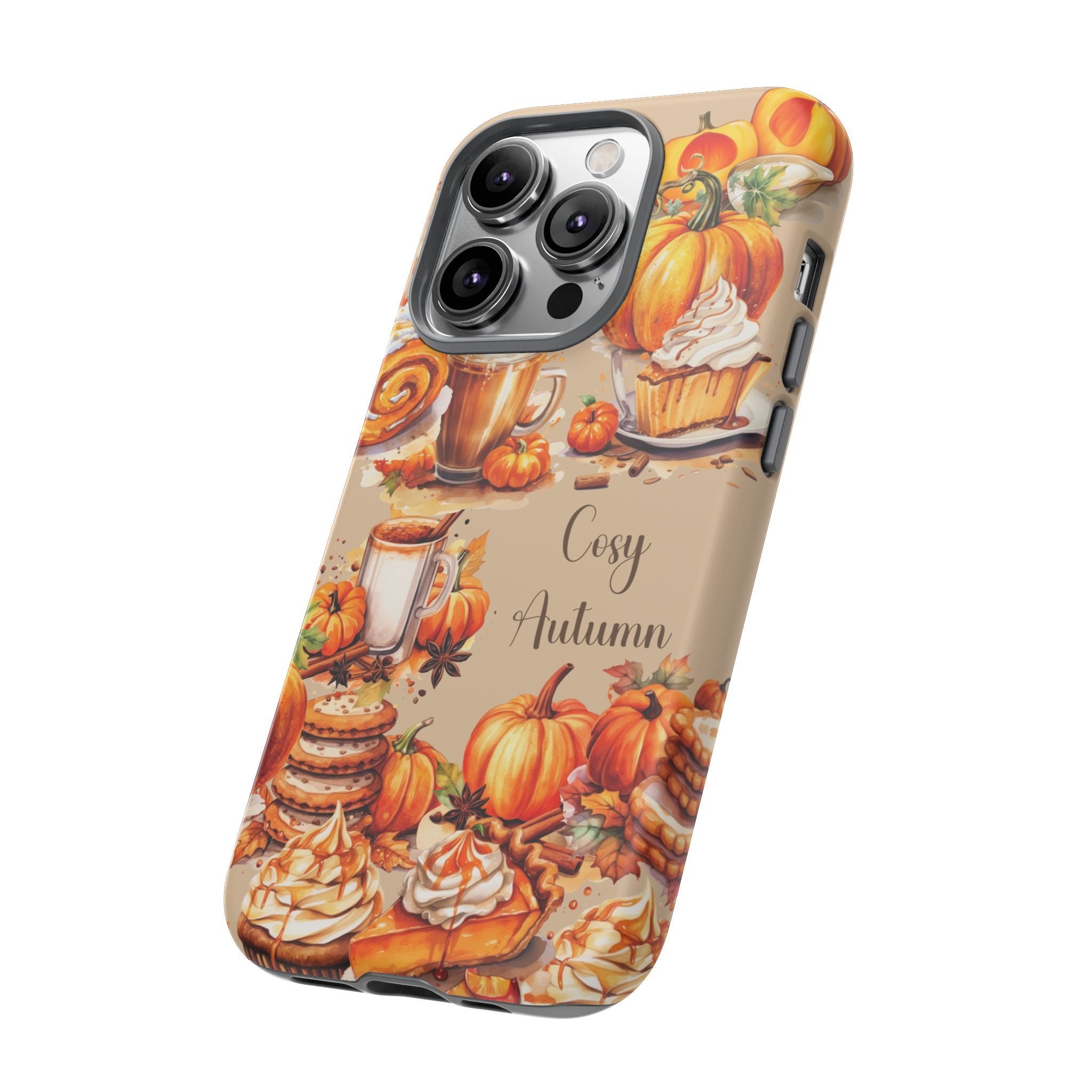 Cozy Autumn Phone Case, Fall Aesthetic Case, Seasonal Decor, Gift for Her, Pumpkin Spice Lover Gift