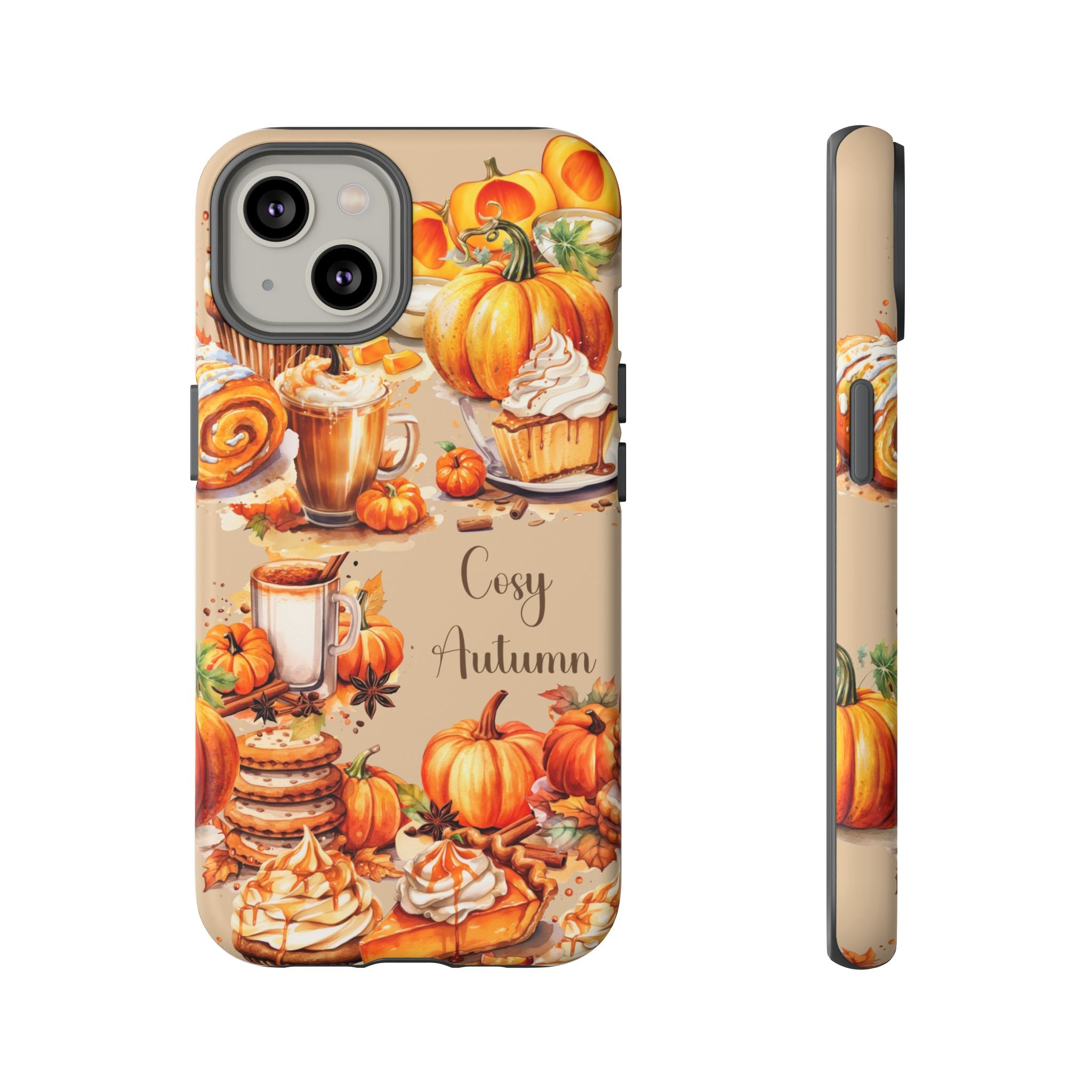 Cozy Autumn Phone Case, Fall Aesthetic Case, Seasonal Decor, Gift for Her, Pumpkin Spice Lover Gift