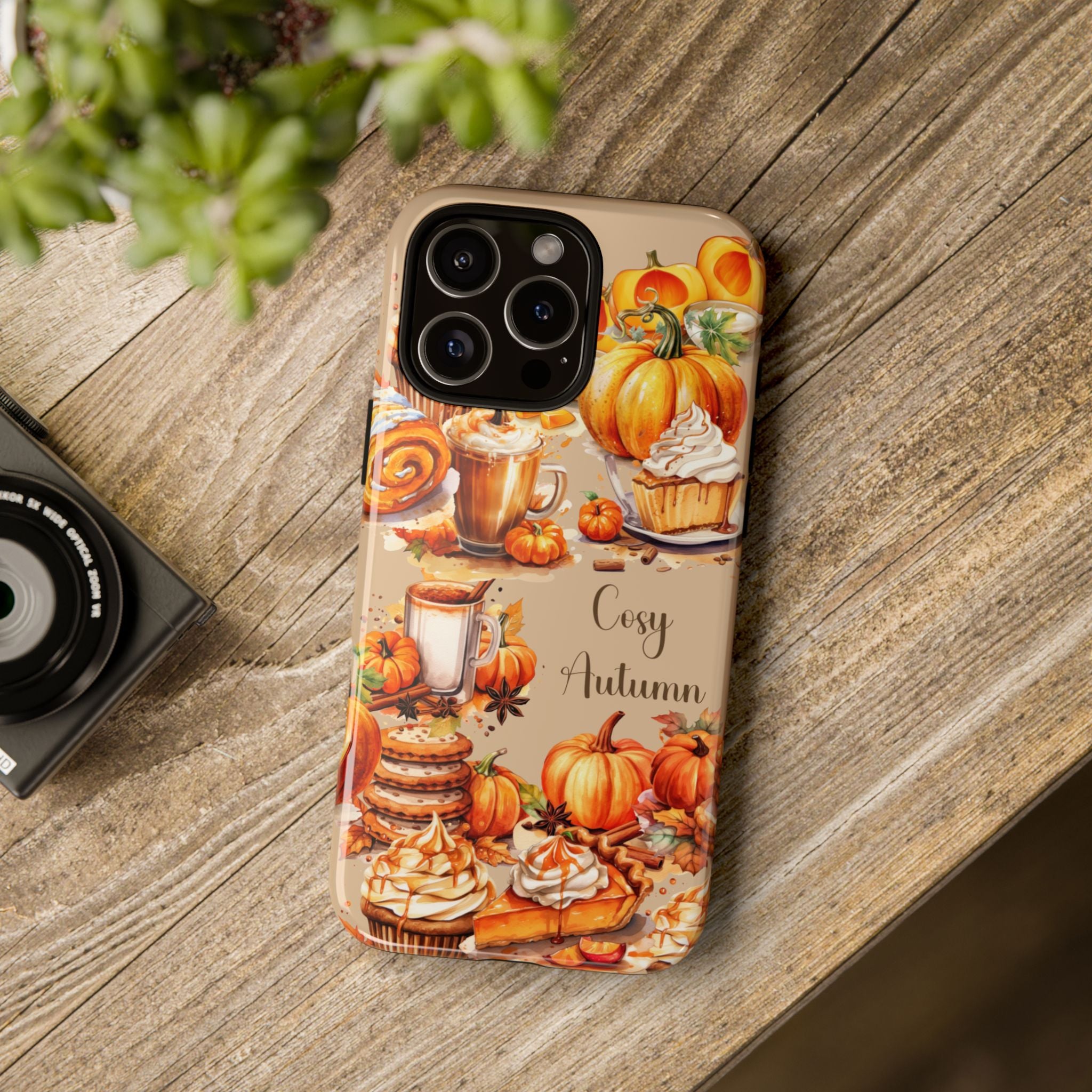 Cozy Autumn Phone Case, Fall Aesthetic Case, Seasonal Decor, Gift for Her, Pumpkin Spice Lover Gift