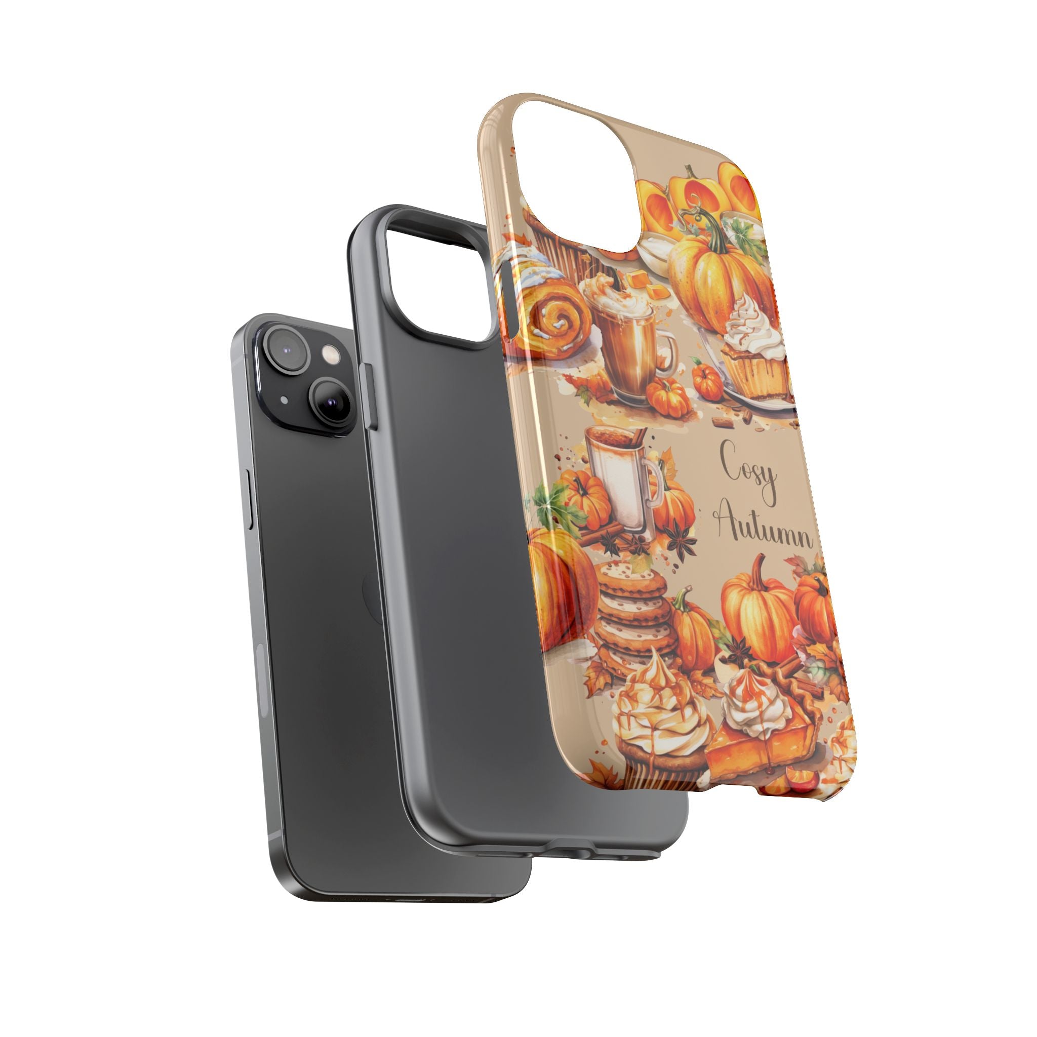Cozy Autumn Phone Case, Fall Aesthetic Case, Seasonal Decor, Gift for Her, Pumpkin Spice Lover Gift