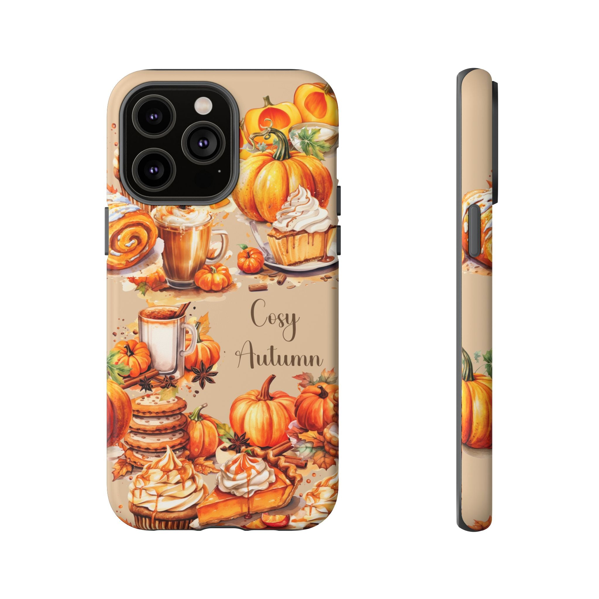 Cozy Autumn Phone Case, Fall Aesthetic Case, Seasonal Decor, Gift for Her, Pumpkin Spice Lover Gift