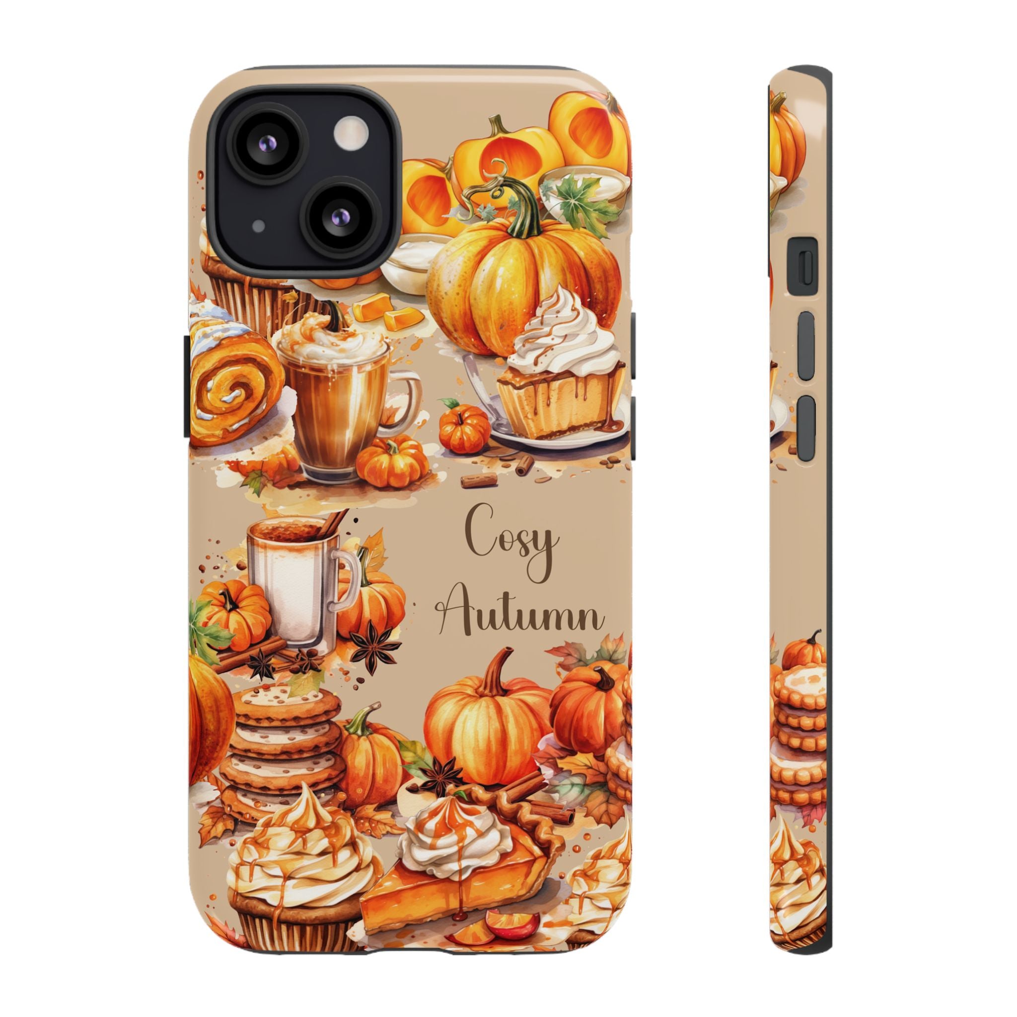 Cozy Autumn Phone Case, Fall Aesthetic Case, Seasonal Decor, Gift for Her, Pumpkin Spice Lover Gift