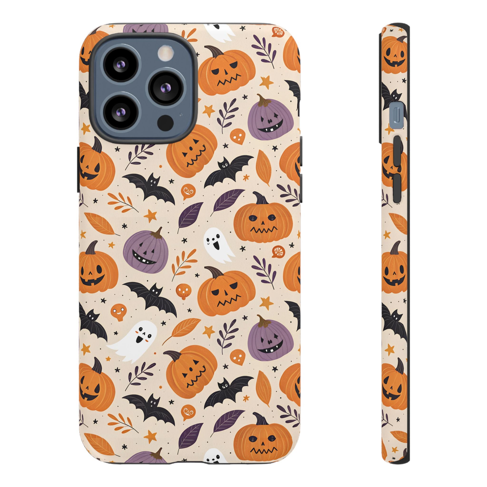 Halloween Phone Case, Spooky Pumpkin Phone Cover, Cute Bat Mobile Accessory, Fall Tech Gift, Autumn Decor Case