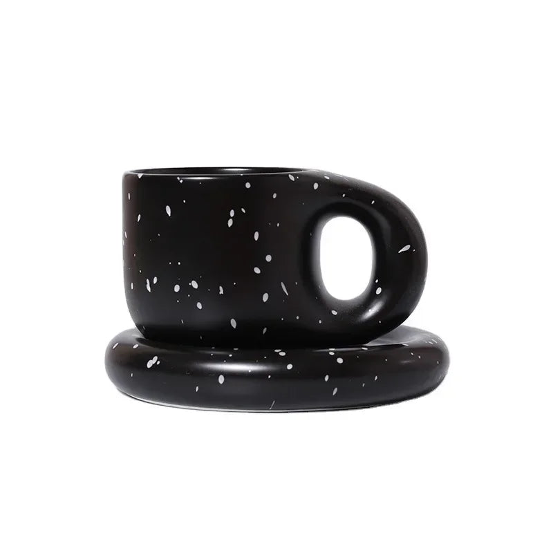 Ceramic Mug with Saucer Coffee Cup Drinking Cups and Saucers Home Office Tea Cup Coffee Cups Korean Mug Ceramic Plate