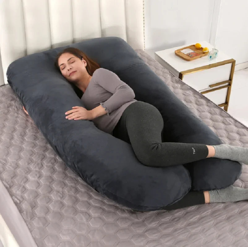 1PC Pregnant Women Pillow Removable and Washable U-Shaped Pillow Large Cushion Waist Pillow