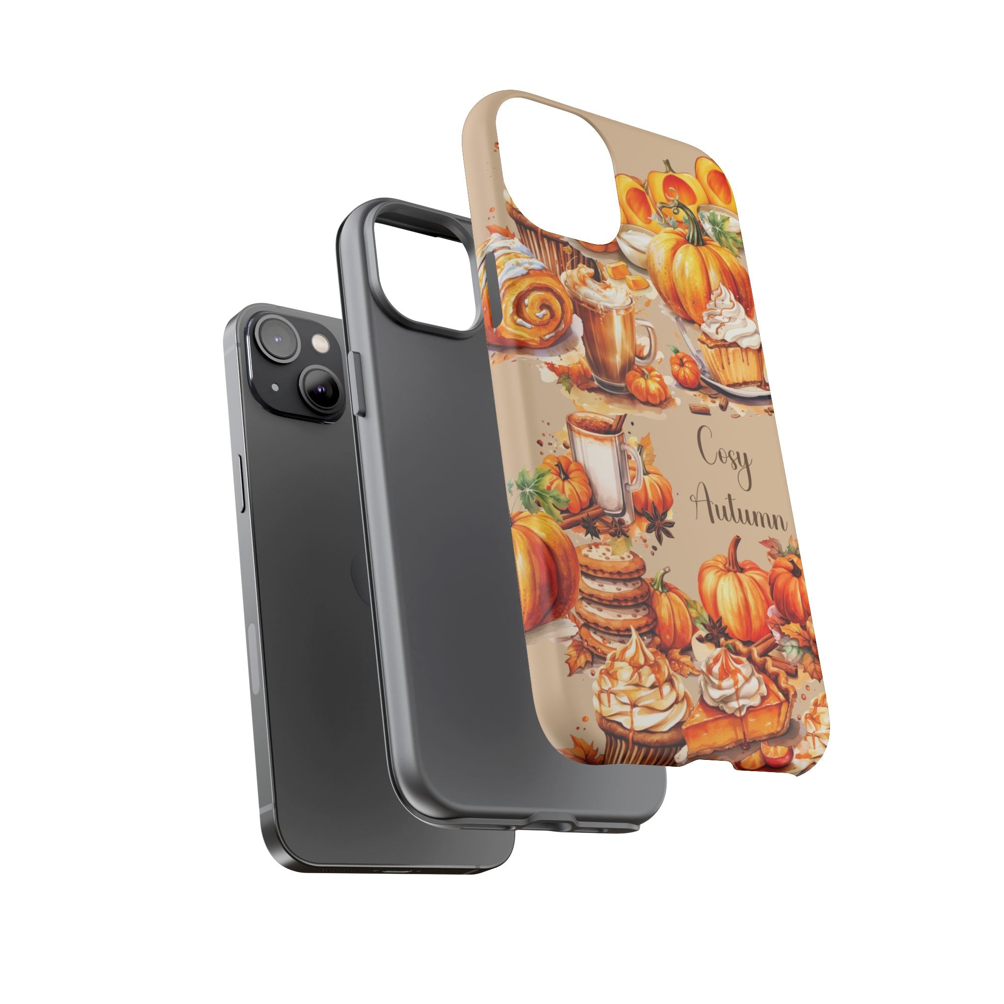 Cozy Autumn Phone Case, Fall Aesthetic Case, Seasonal Decor, Gift for Her, Pumpkin Spice Lover Gift