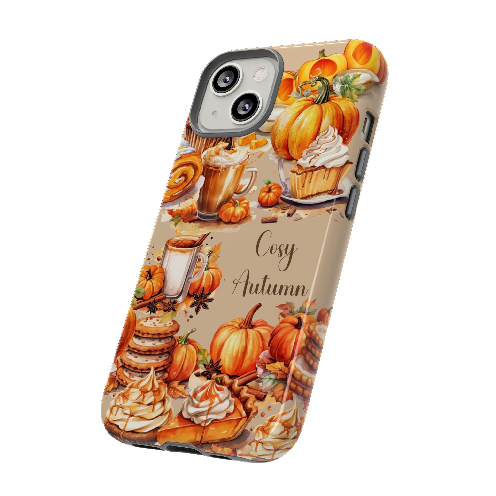 Cozy Autumn Phone Case, Fall Aesthetic Case, Seasonal Decor, Gift for Her, Pumpkin Spice Lover Gift